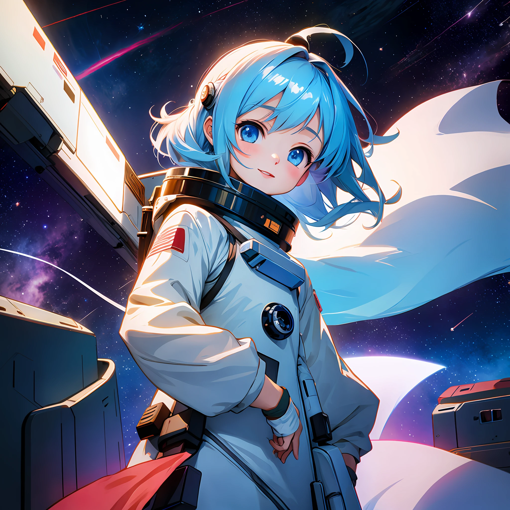 Anime girl in space