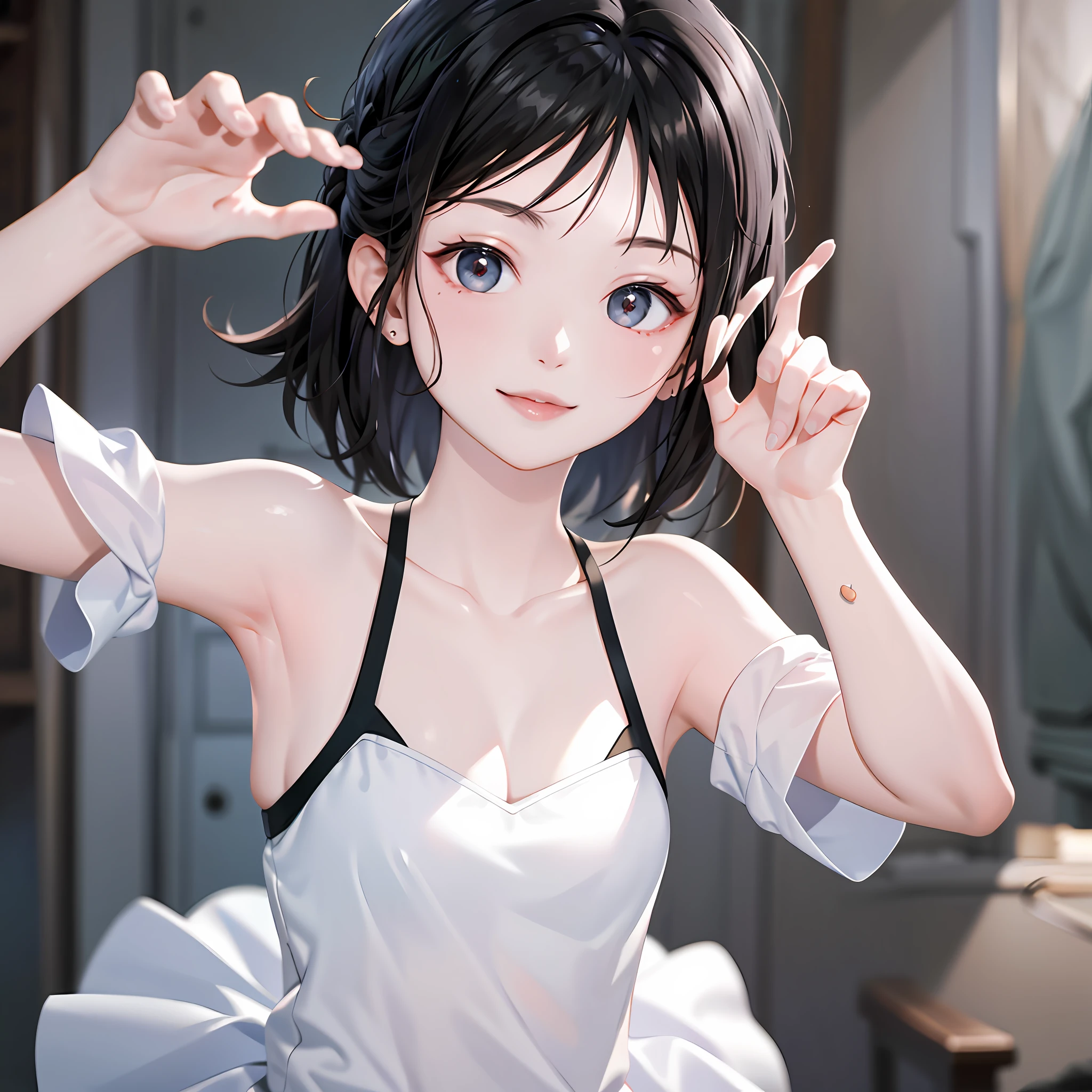 masterpiece, top quality, smile, madman, girl,