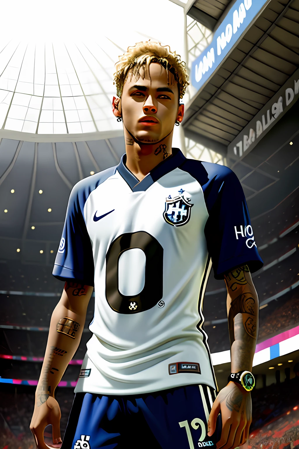 Neymar with Corinthians shirt with Zelda Graphic
