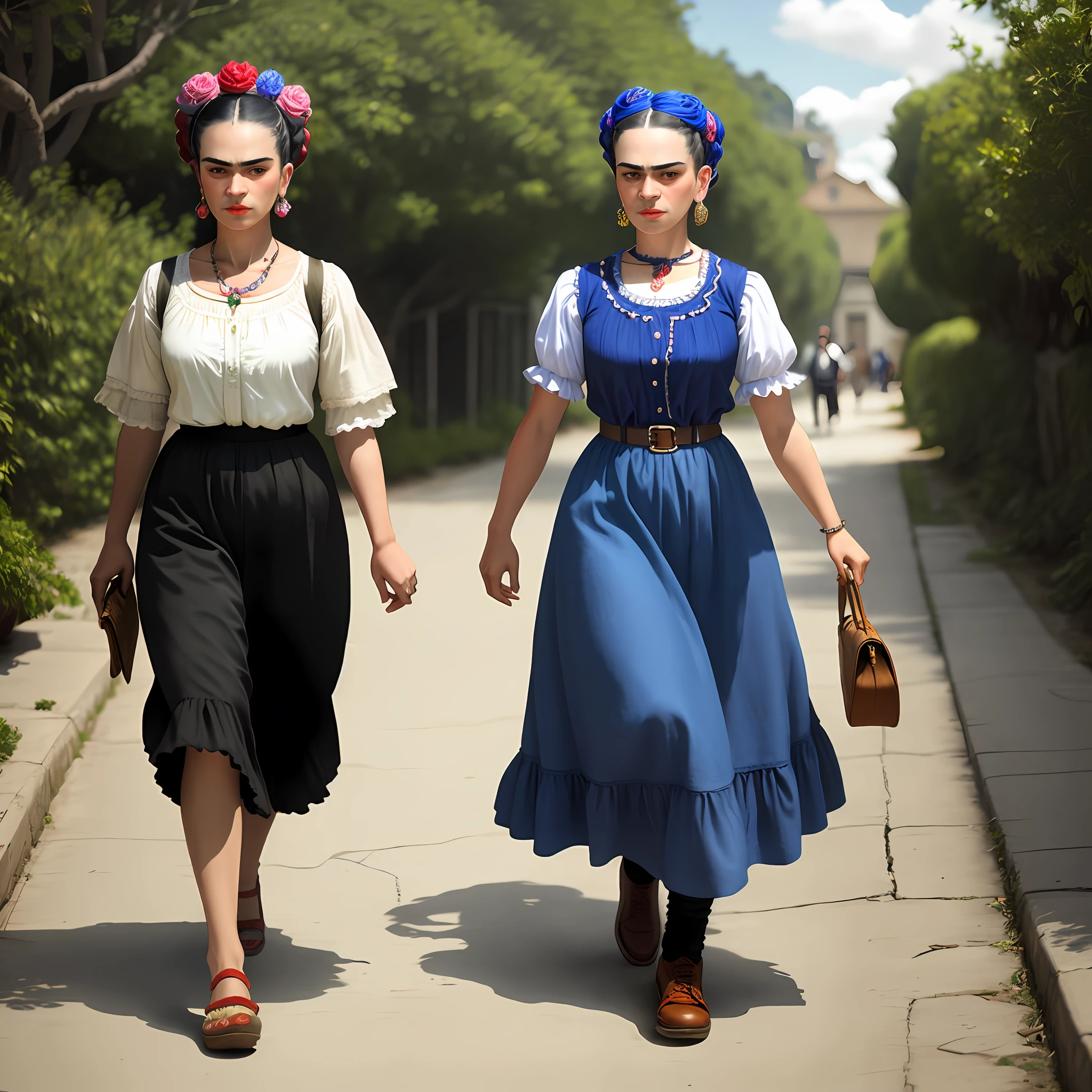 Frida Kahlo walking