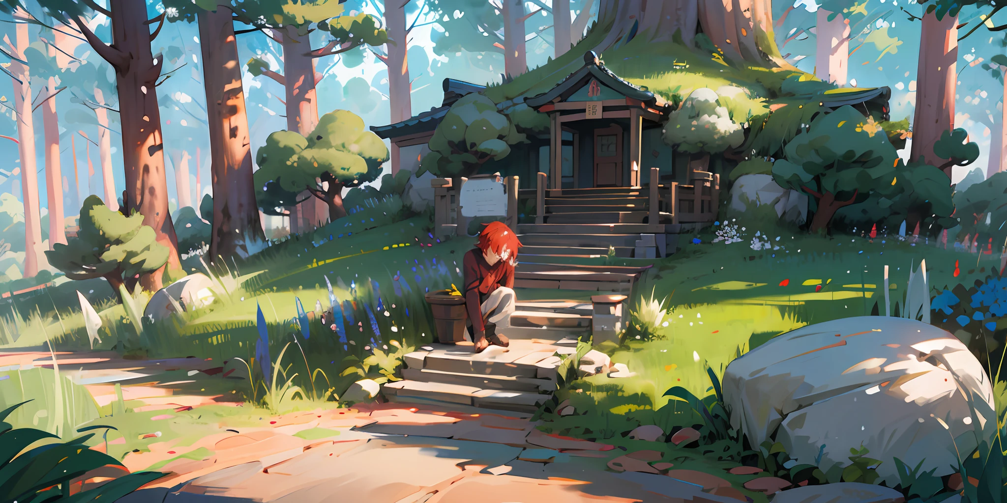 ((Red-haired boy)), HD details,
