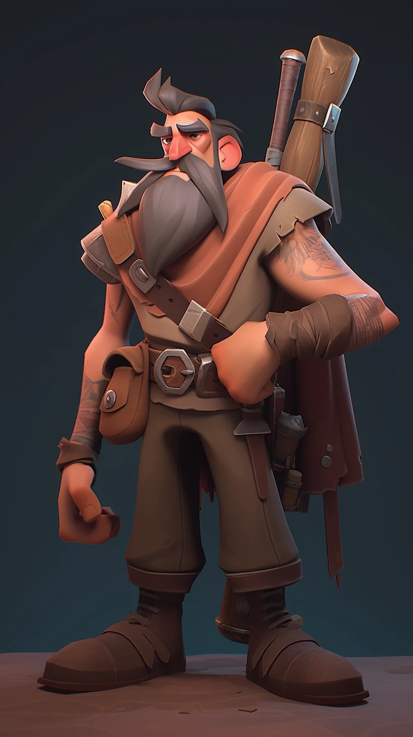 full body,Male marksman,Dark blue cape, black V-neck T-shirt, flintlock rifle, gray back, army green cargo pants, black Martin boots, yellow belt, 3drender,ZBrush, cute animestyle, OctaneRender,bright light,intricate ornateanime cgi style,full body,8K,best 6 quality --niji 5 --style expressive --ar 9:16 --s 750 --chaos 50