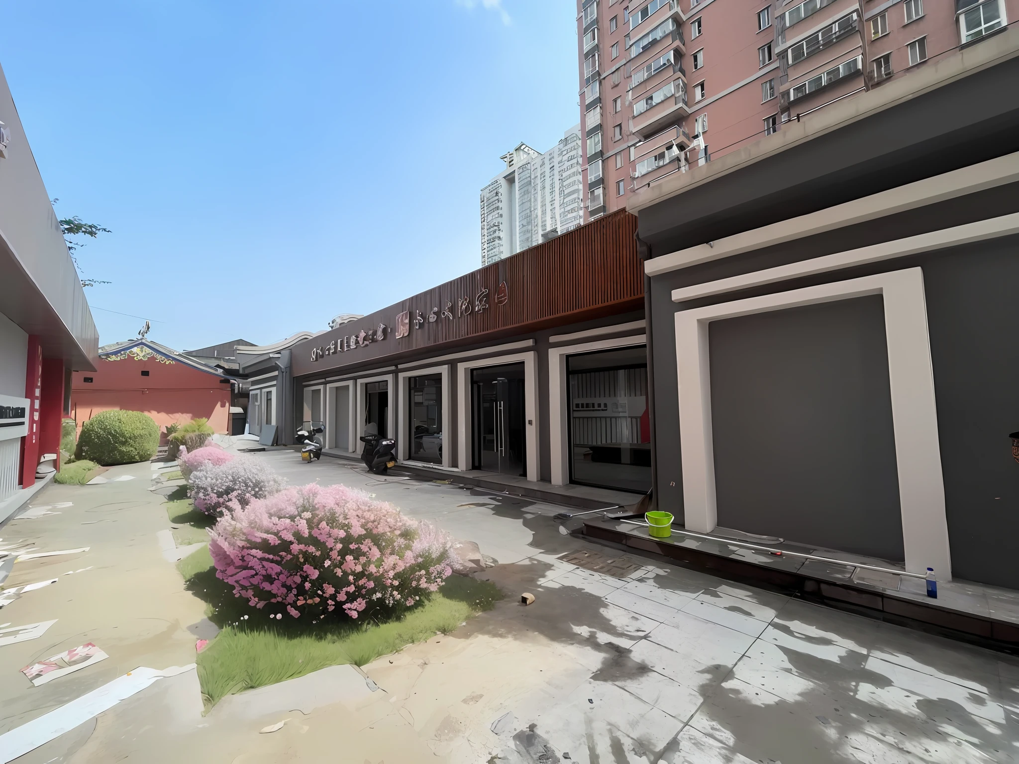 (Extremely detailed CG Unity 8k wallpaper, masterpiece, best quality, super detailed), (best lighting, best shadow, extremely delicate beauty), flower trees, flower beds, flower fields, stone paths, plant walls,