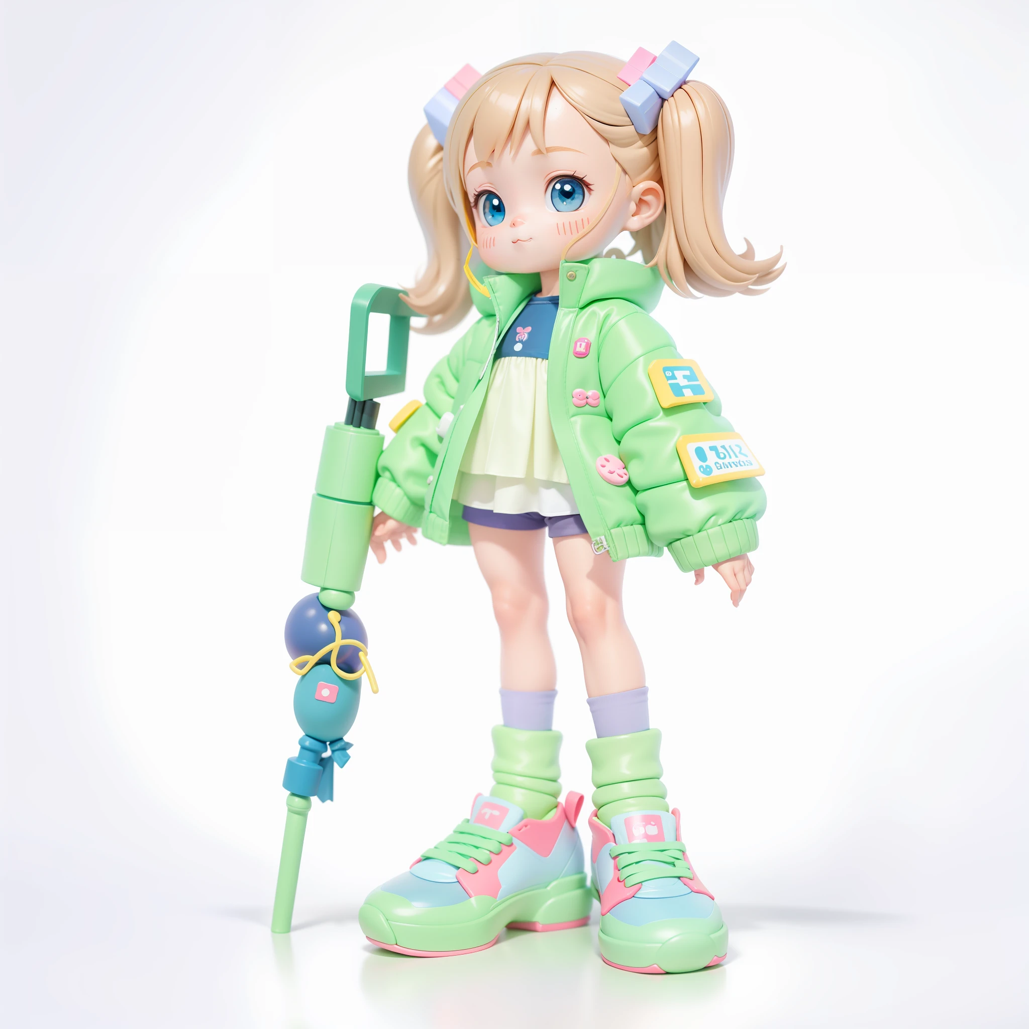 blind box toy style, a cute little girl,