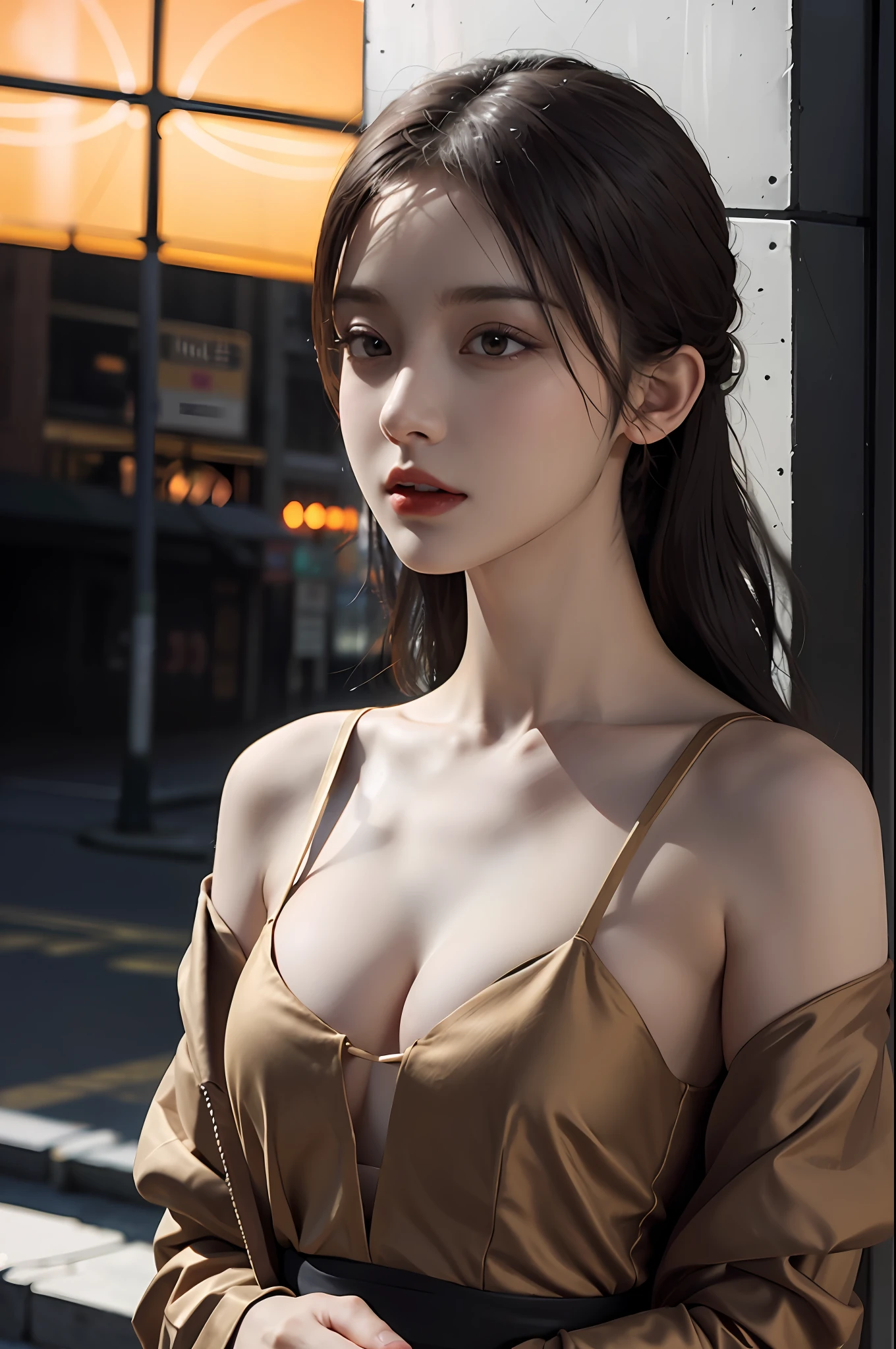 (Extremely detailed CG Unity 8k wallpapers, masterpiece, best quality, super detailed), (best lighting, best shadows, extremely delicate beauty), floating, [(1 girl), dynamic angle, (Long black hair: 1.1) similar to obsidian, gorgeous, (danphoenix eyes), (silky skin), (perfect curves), (charming collarbone), (perfect hands, hand repair), upper body, PerfectNwsjMajic, (flowing dress), slender body, (seductive eyes): 0.8], [Twilight, lakeside, a rainbow-colored butterfly, (Nature: 1.2), (Breeze: 1.1), Light through trees, (Soft touch of wind), (Depth of field): 0.7]