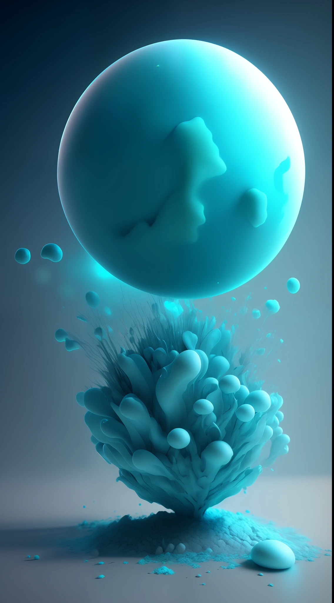 Dopamine, Surreal Airbrush Art, Cyan, CGSociety, Unreal Engine, 16K, Rendering, CGI, Concept Art, Trends on Artstation, DdreamLike Style