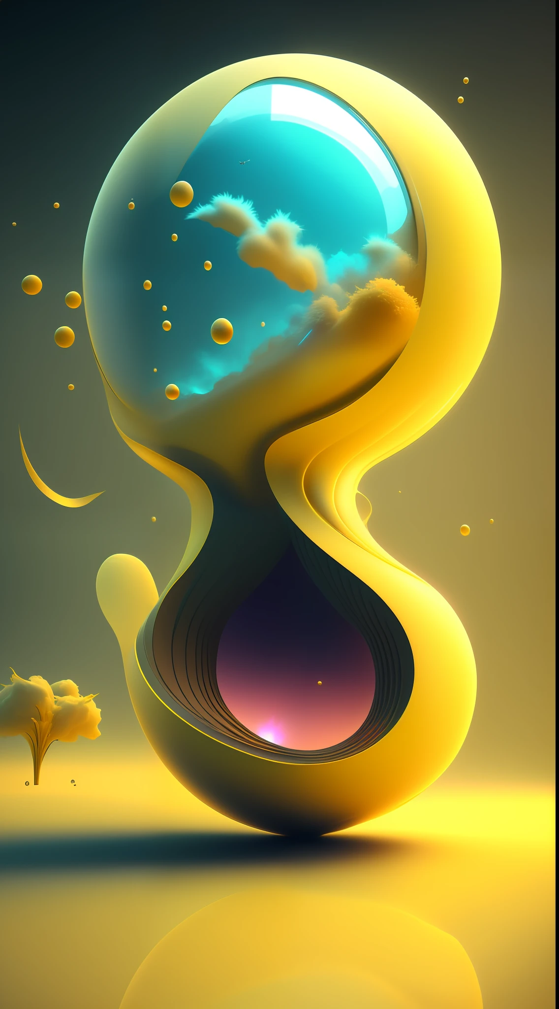 Dopamine, Surreal Airbrush Art, Pale Yellow, CGSociety, Unreal Engine, 16K, Rendering, CGI, Concept Art, Trends on Artstation, Ddreamlike Style