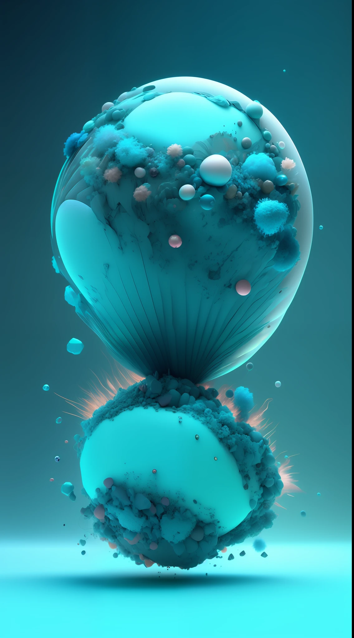 Dopamine, Surreal Airbrush Art, Cyan, CGSociety, Unreal Engine, 16K, Rendering, CGI, Concept Art, Trends on Artstation, DdreamLike Style