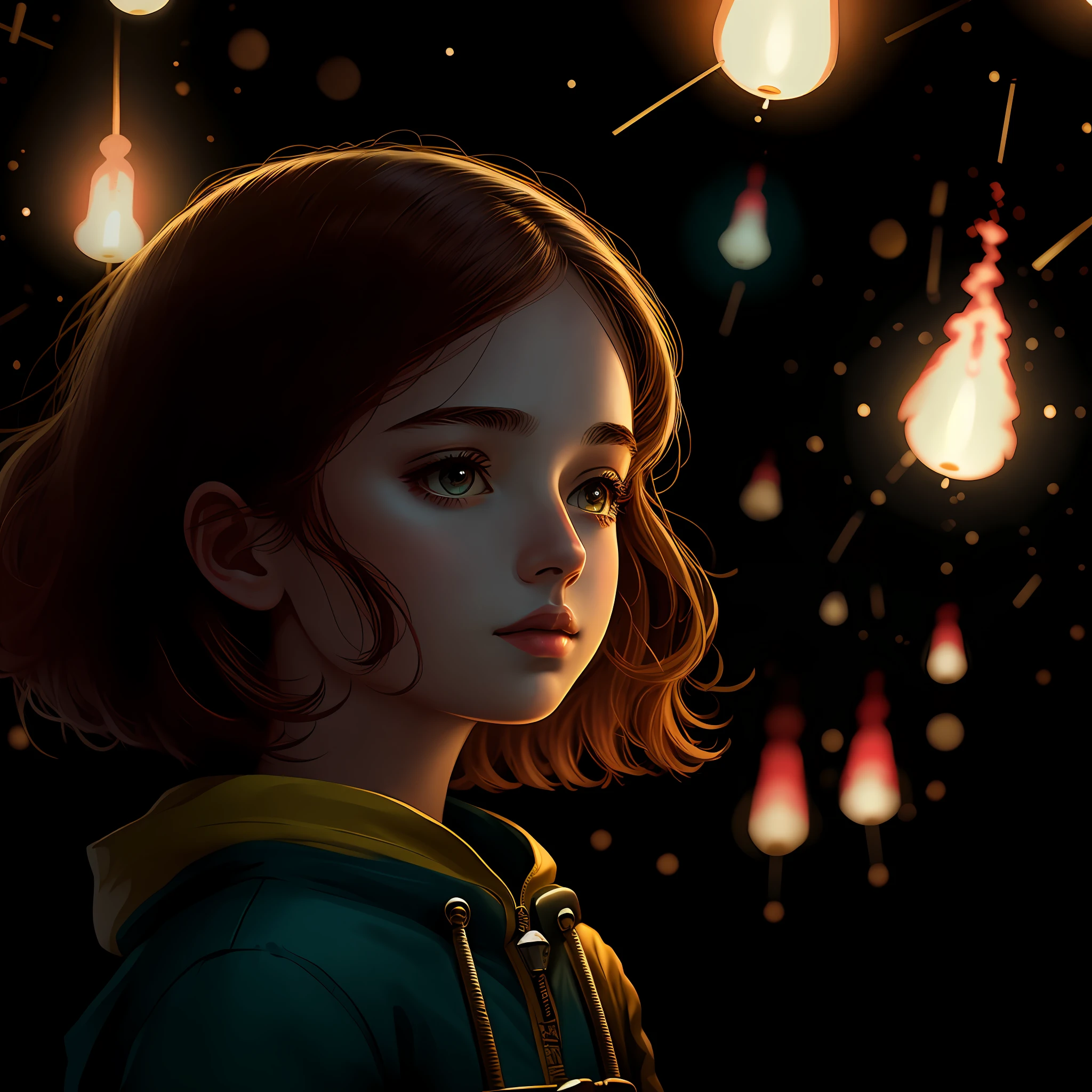 1girl,aerial fireworks, astronaut, aurora, milk way, festival, close up portrait, Fisheyes, masterpieces, top quality, best quality, official art, beautiful and aesthetic, animation, 8k raw,
