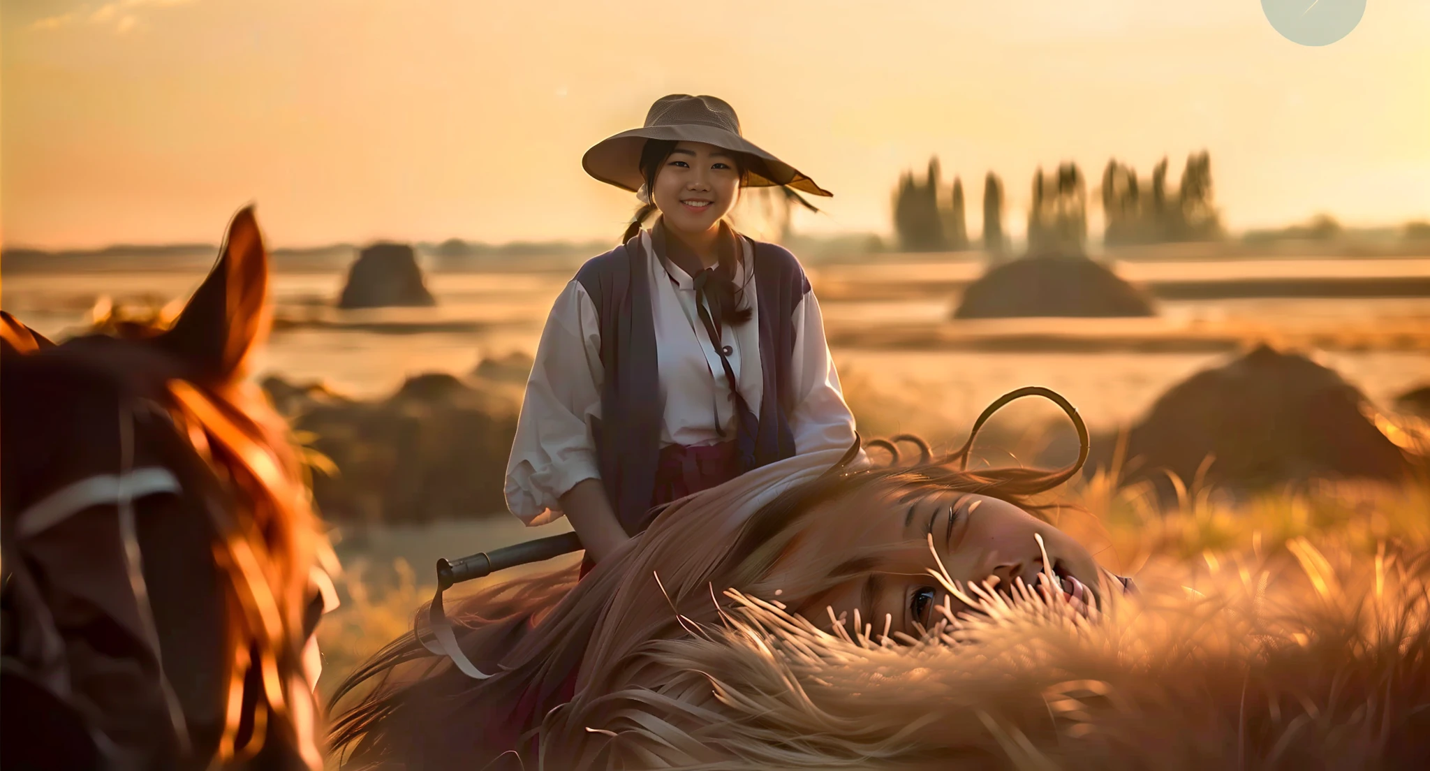 Young beautiful asian girl with a smile on her face
