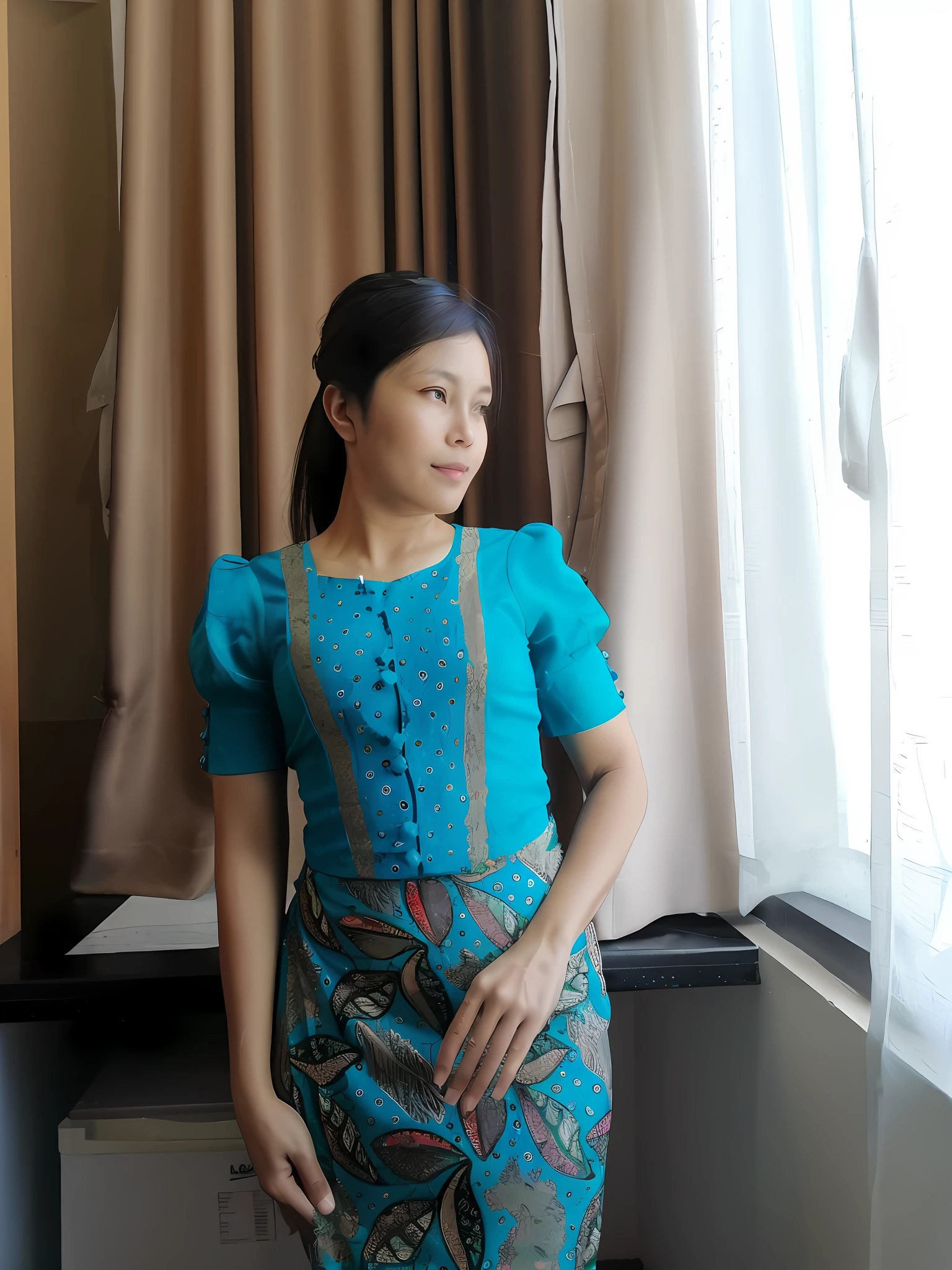 big , thick , glow skin, beautiful face, 32k resolutions, high quality performance,Smile,Lovel Black eye,Sexy look