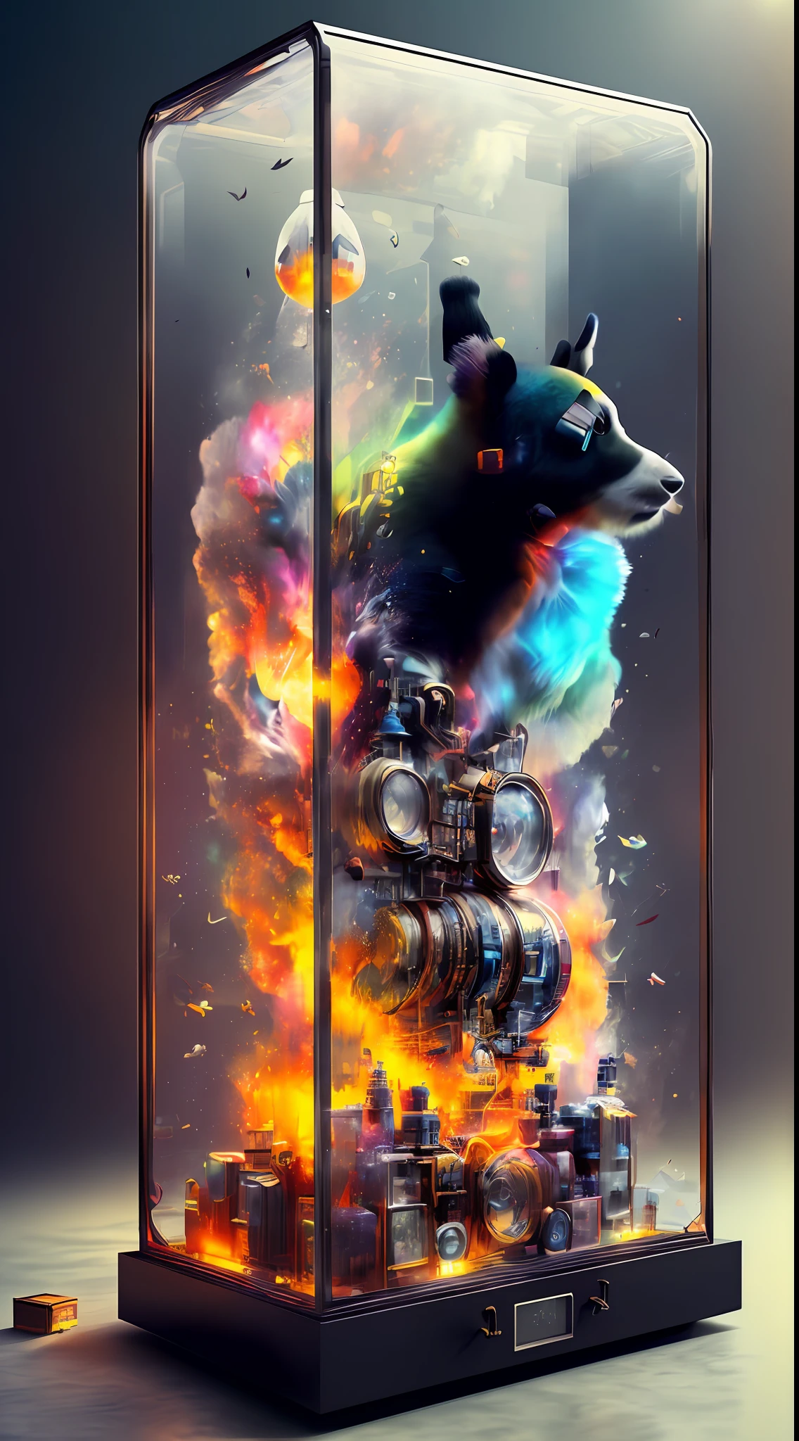knollingcase, Chinese giant panda, ((vibrant, photorealistic, realistic, dramatic, clearly focused, 8k)))