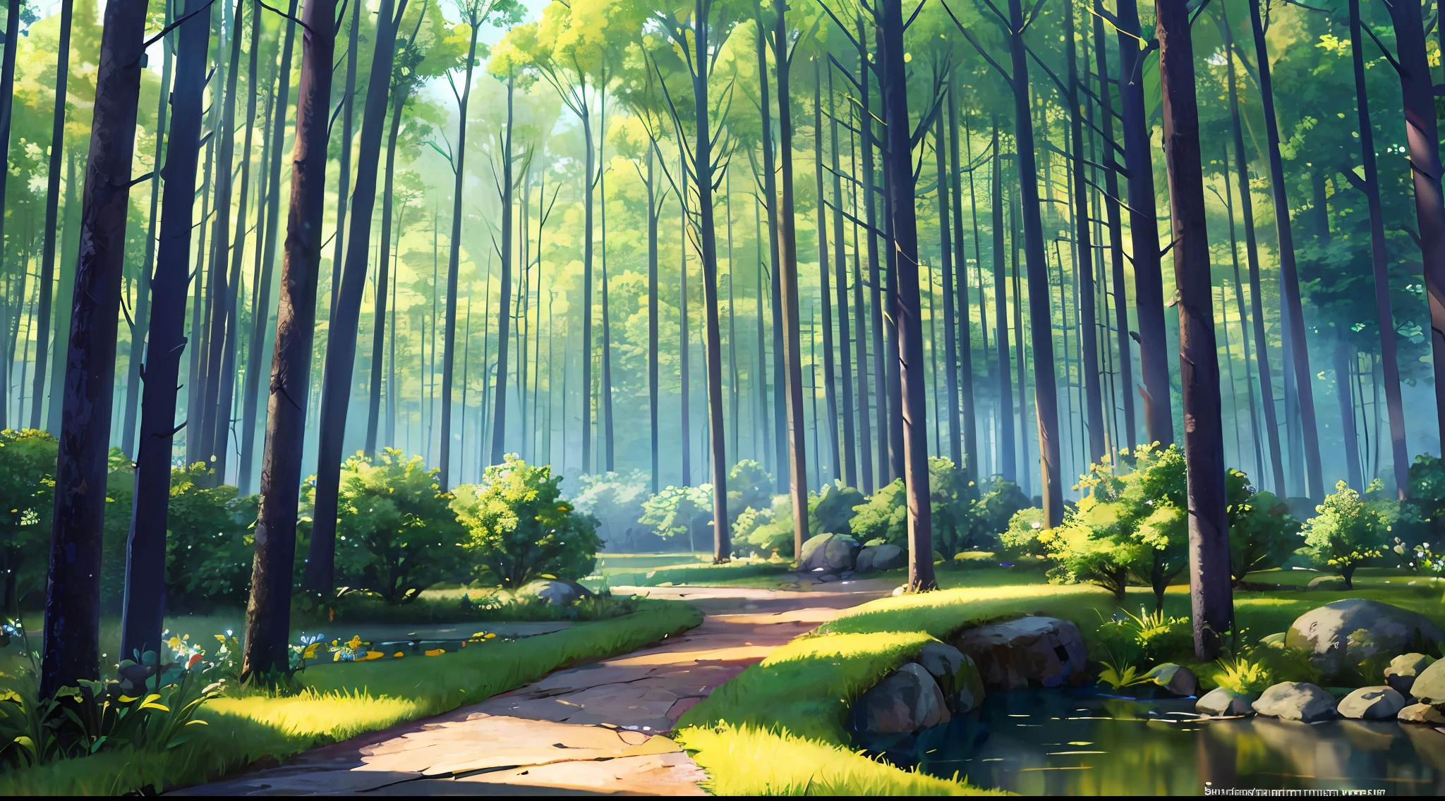 (((Masterpiece))), best quality, ultra-detailed CG unity 8k wallpaper fantasy forest