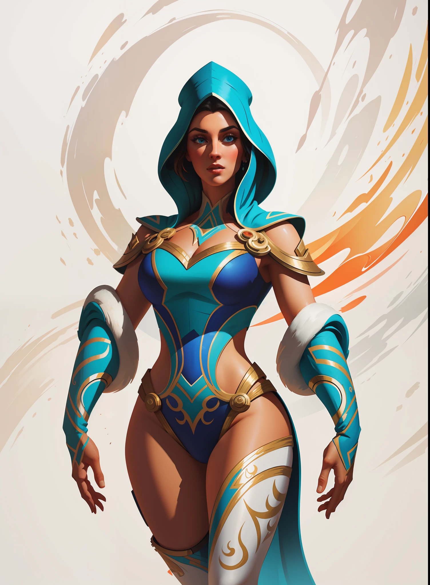 hyper detailed gouache style hand painted scene assets on a white background, stylized 8k, best quality, masterpiece, beautiful aestethic, correct proporcional elements, expressive painting style