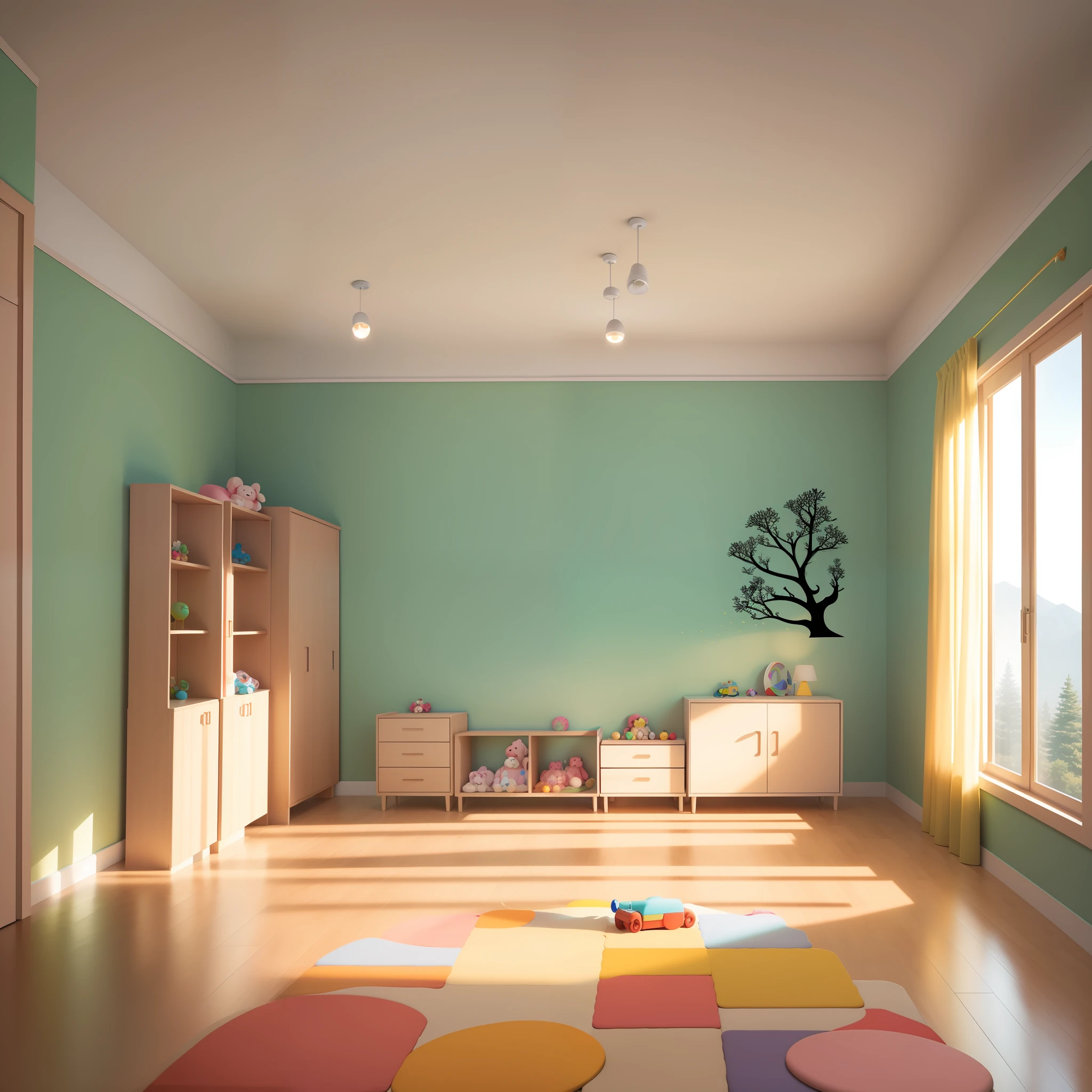 Carpets, toddler toys, fit the background