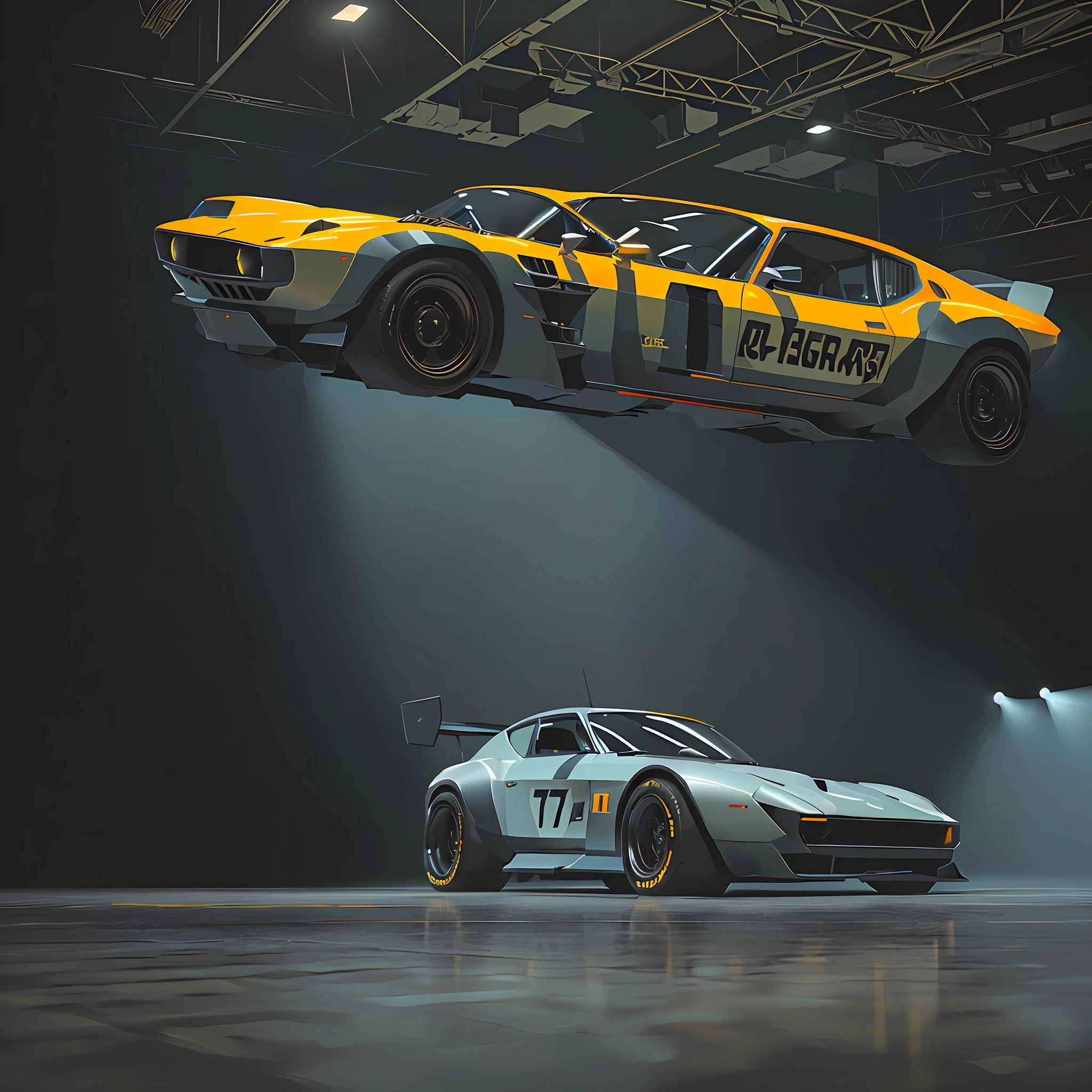 a Shakespeare stage play, yellow mist, atmospheric, set design by Michel Crête, Aerial acrobatics design by André Simard, hyperrealistic, 4K, Octane render, unreal engine, –ar 9:16 –uplight
