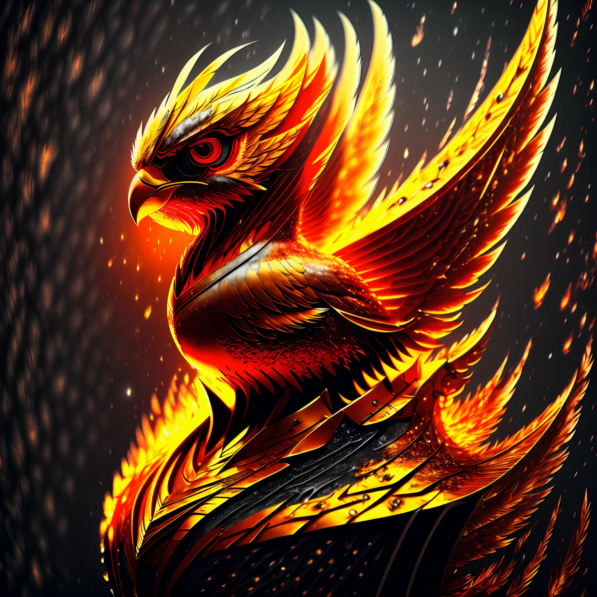 phoenix bird      fire    wind