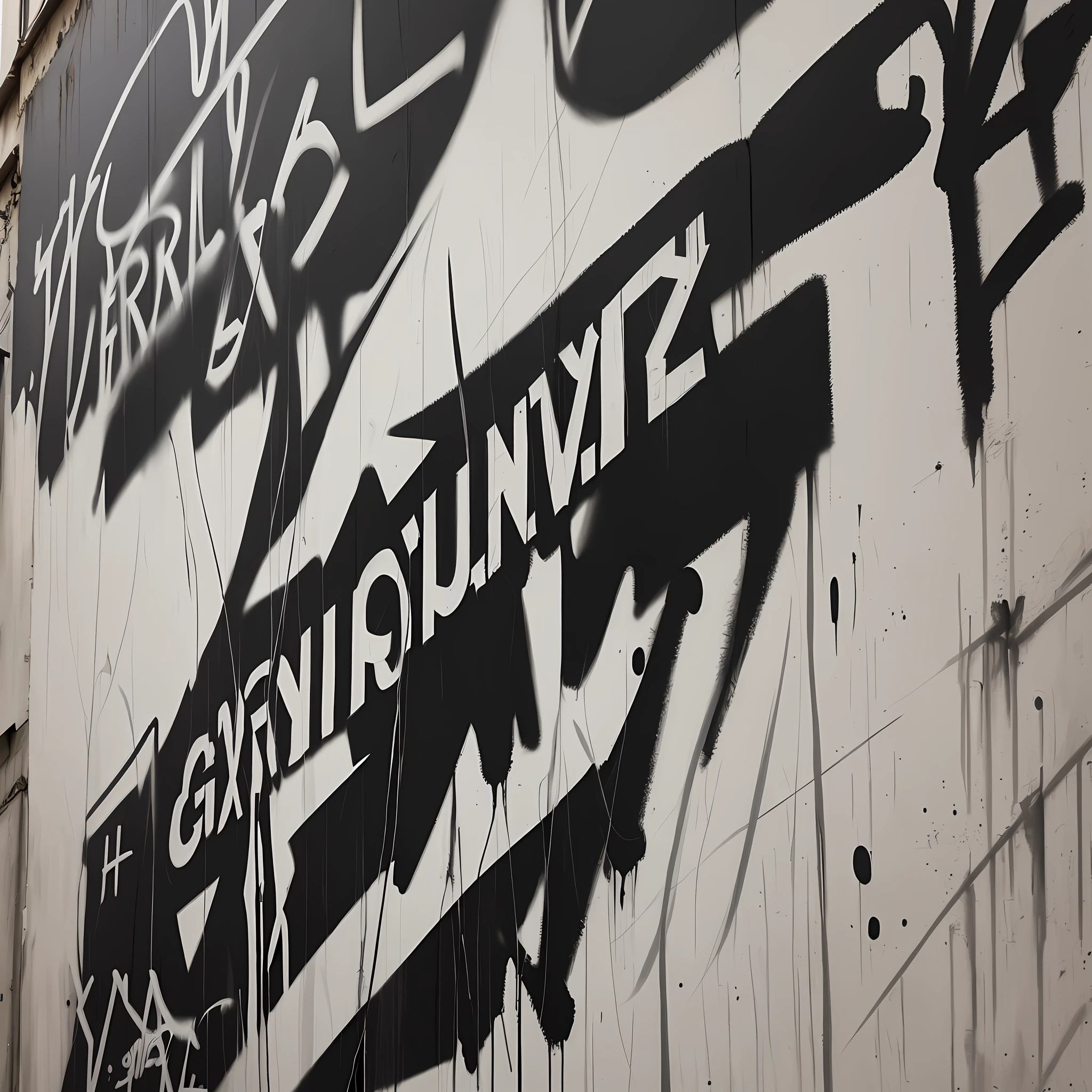 xilogravura, spray, graffite, preto e branco With the sentence I am the cricket of Natasha Bauer