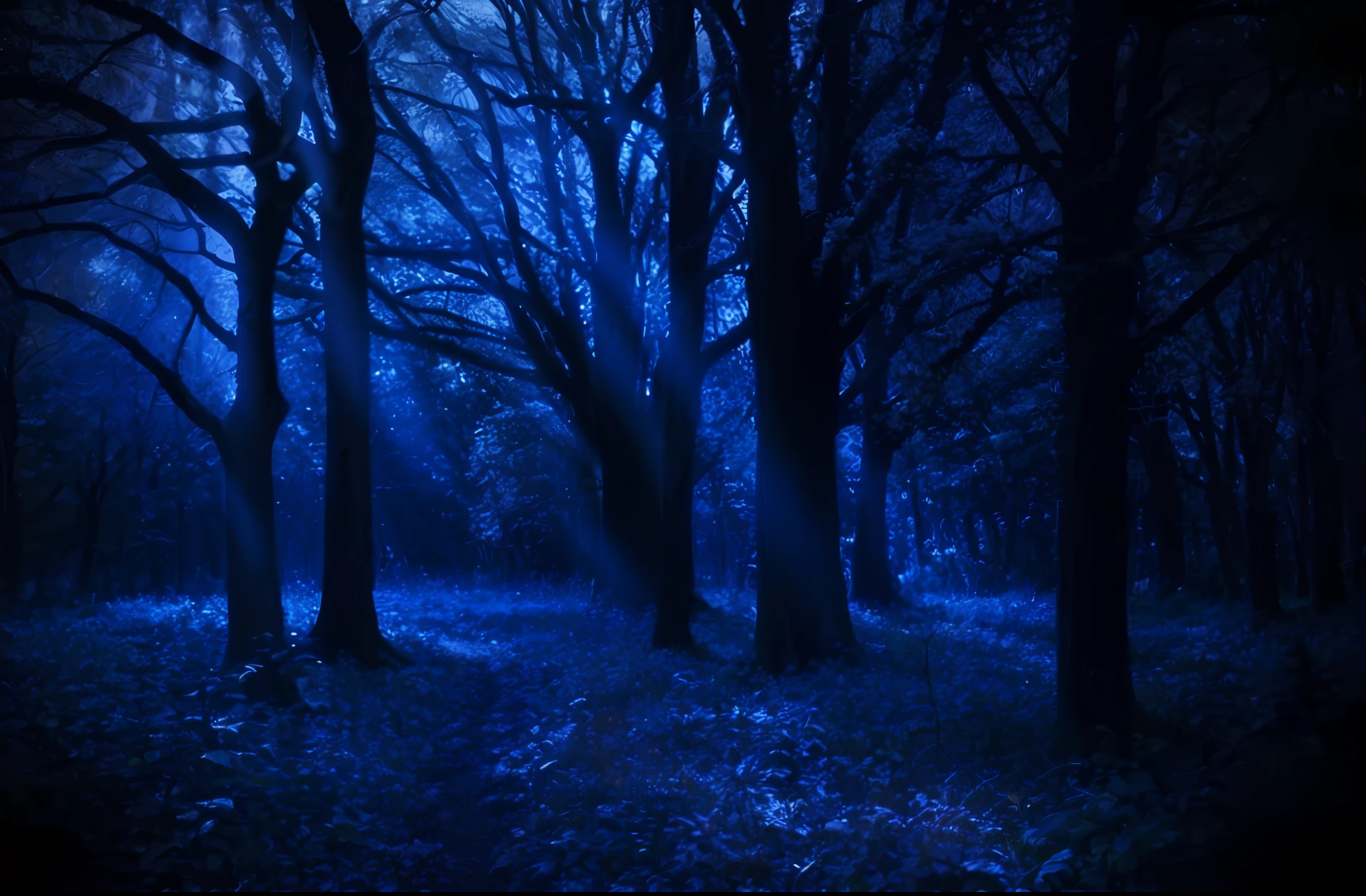 forest in a late afternoon