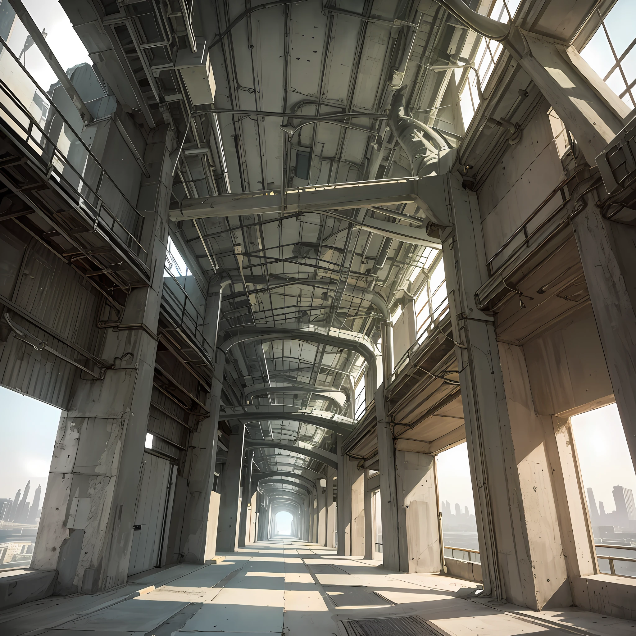 Realism, Human View, Post-Industrial Style, Industrial Culture, Cross-River Bridge, Artistry, Humanistic Care, Historical Contrast, Cement Factory, Ornamental, Nostalgia, Industrial Heritage