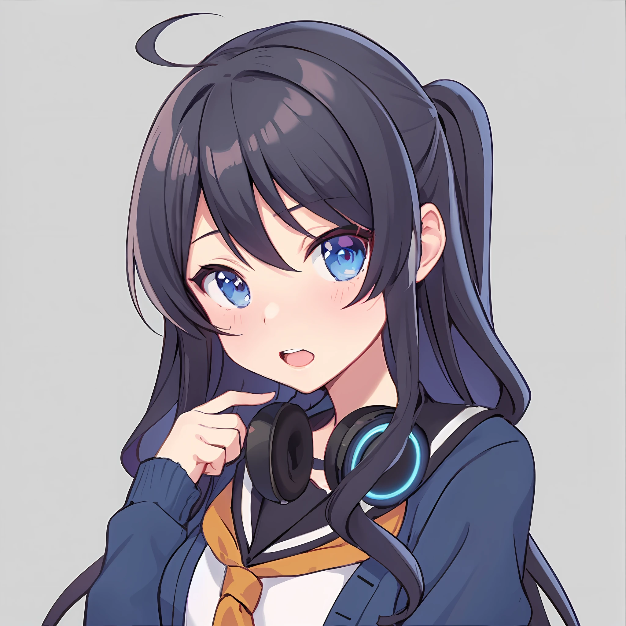 anime girl with headphones and a jacket on, anime moe artstyle, kantai collection style, marin kitagawa fanart, nagatoro, anime style 4 k, digital anime illustration, smooth anime cg art, anime visual of a cute girl, cute anime girl portraits, made with anime painter studio, anime style portrait, rin, cute anime girl portrait, portrait anime girl