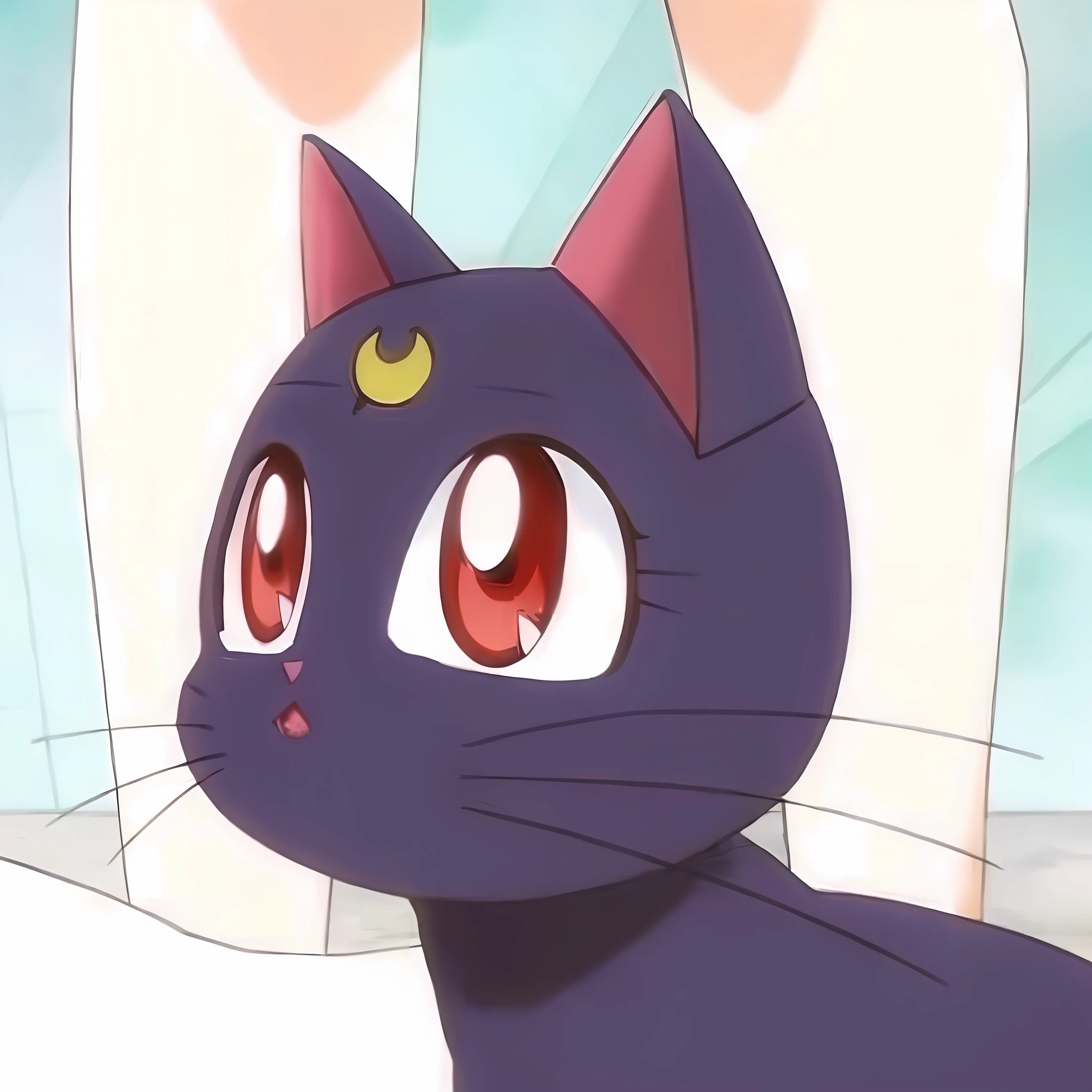 anime cat staring at the camera with red eyes, anime cat, anime visual of a cute cat, anime catgirl, with huge luminous sad eyes, cute anime catgirl, it has a piercing gaze, beautiful anime catgirl, sailor moon aesthetic, with pointy ears, very beautiful anime cat girl, cute round slanted eyes, anime girl with cat ears