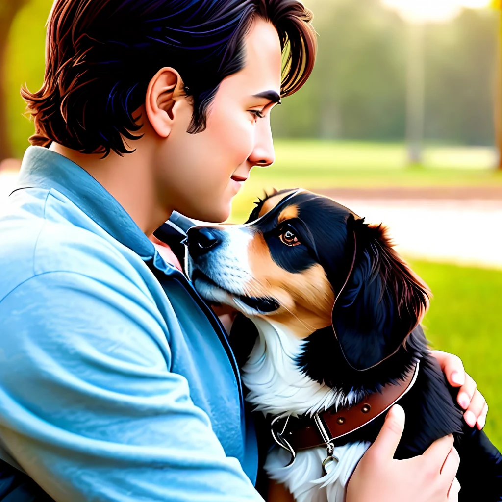 a person with these characteristics: love dogs, likes the same movies as you but literally only talk about themself