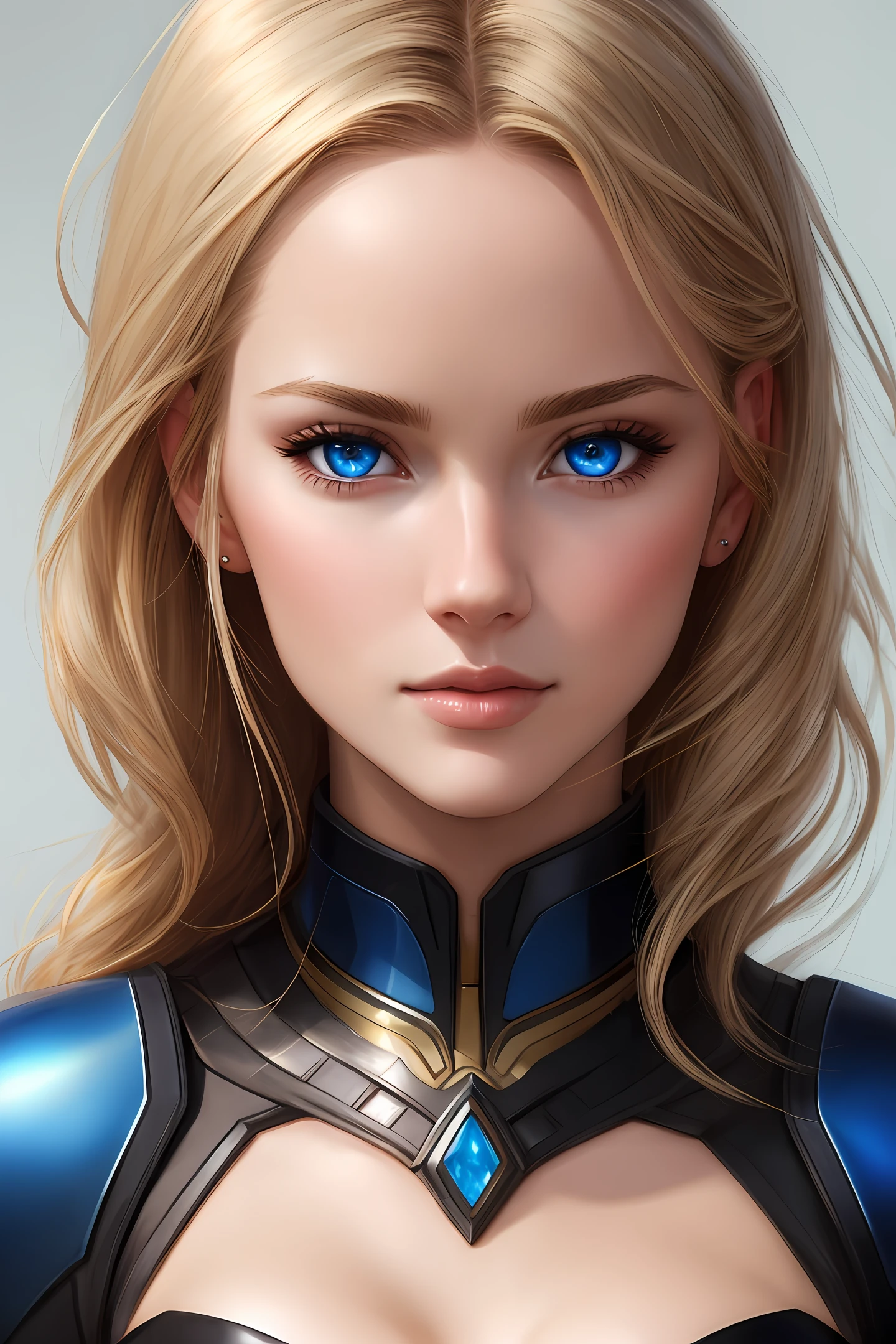 rosto frontal Full frame, realistic detail, stanley artgerm lau, arm candy, french canadian, norweigan, irish, blond hair, skinny, tiny, thin, small, hot, blue eyes, hourglass figure, 5'4, 8 k, 4 k, beautiful lighting, cute, innocent
