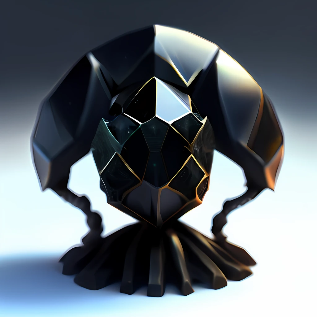 anthill made from black glow gemstone with dragonfly on top, gamedesign, dimetric view, high quality, transparent background