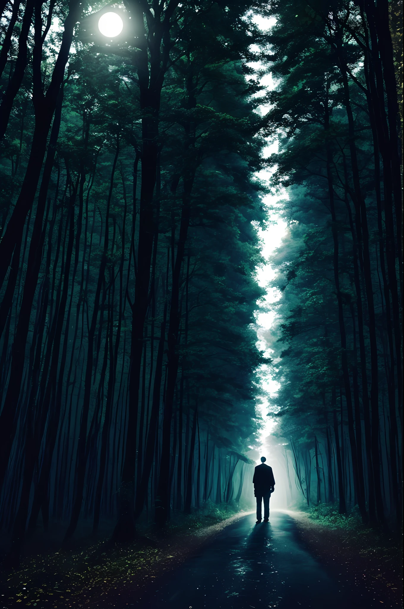 We didn't understand anything. Just make your way through the dark forest. The moonlight illuminates the road faintly. Only the sound of trees swaying in the wind can be heard clearly. Strangely, there was no anxiety, but I could sense that an unknown gaze was catching us.