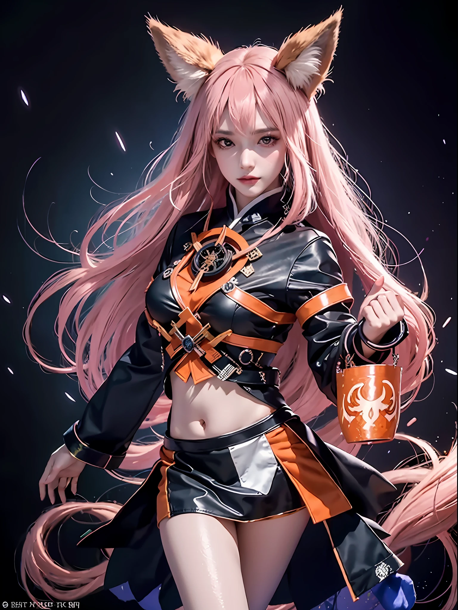 1girl, solo, official art, unity 8k wallpaper, ultra detailed, beautiful and aesthetic, masterpiece, best quality, photorealistic, (abstract background:1.5) (zentangle, mandala, tangle, entangle:0.7) Kitsune witch, fox mask, haori jacket, foxfire spell, fox familiar, transformation, depth of field, Fantastical Atmosphere, the most beautiful form of chaos, elegant, a brutalist designed dark theme, flower of death, ecstasy of flower