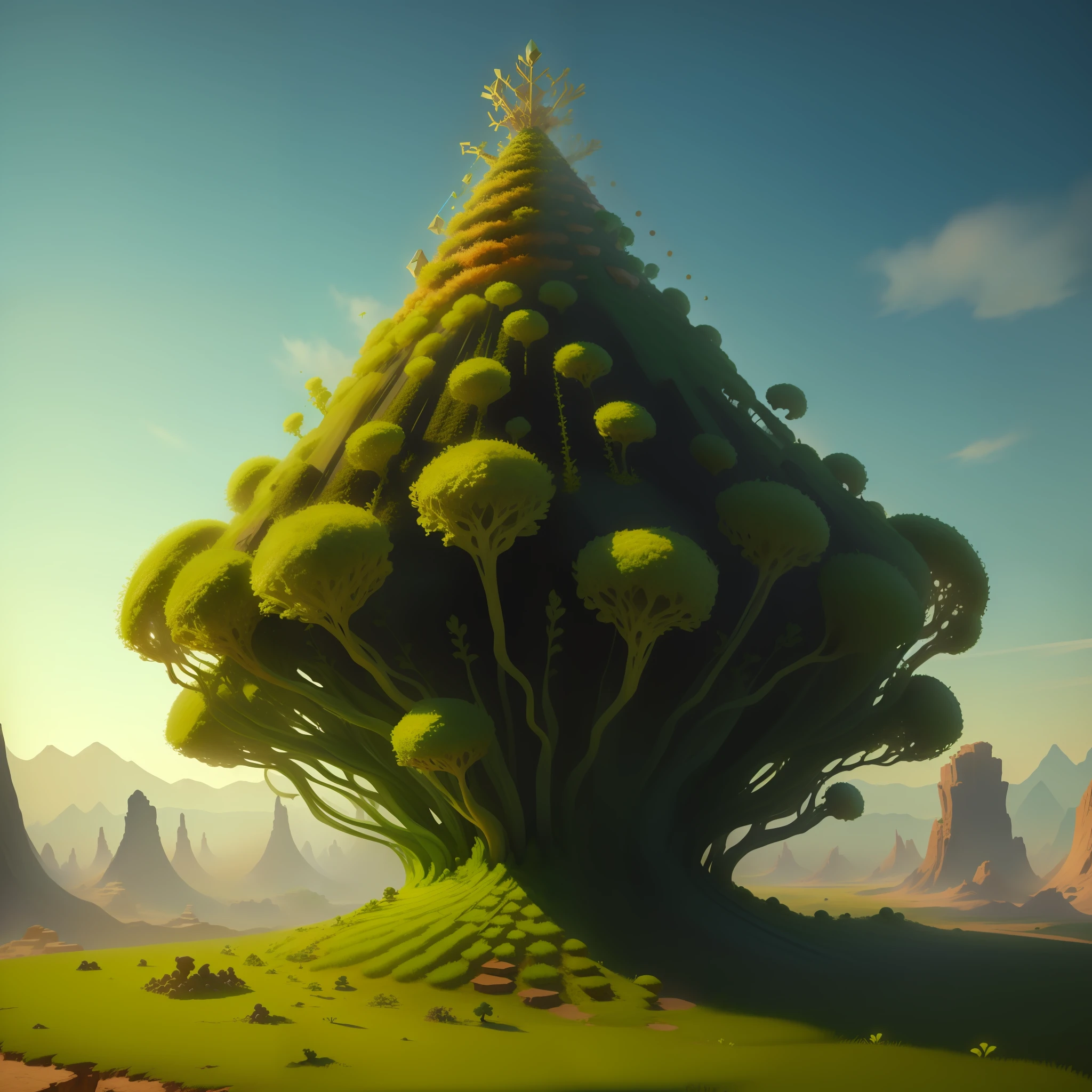 anthill made from Malachite, gamedesign, dimetric view, high quality, transparent background