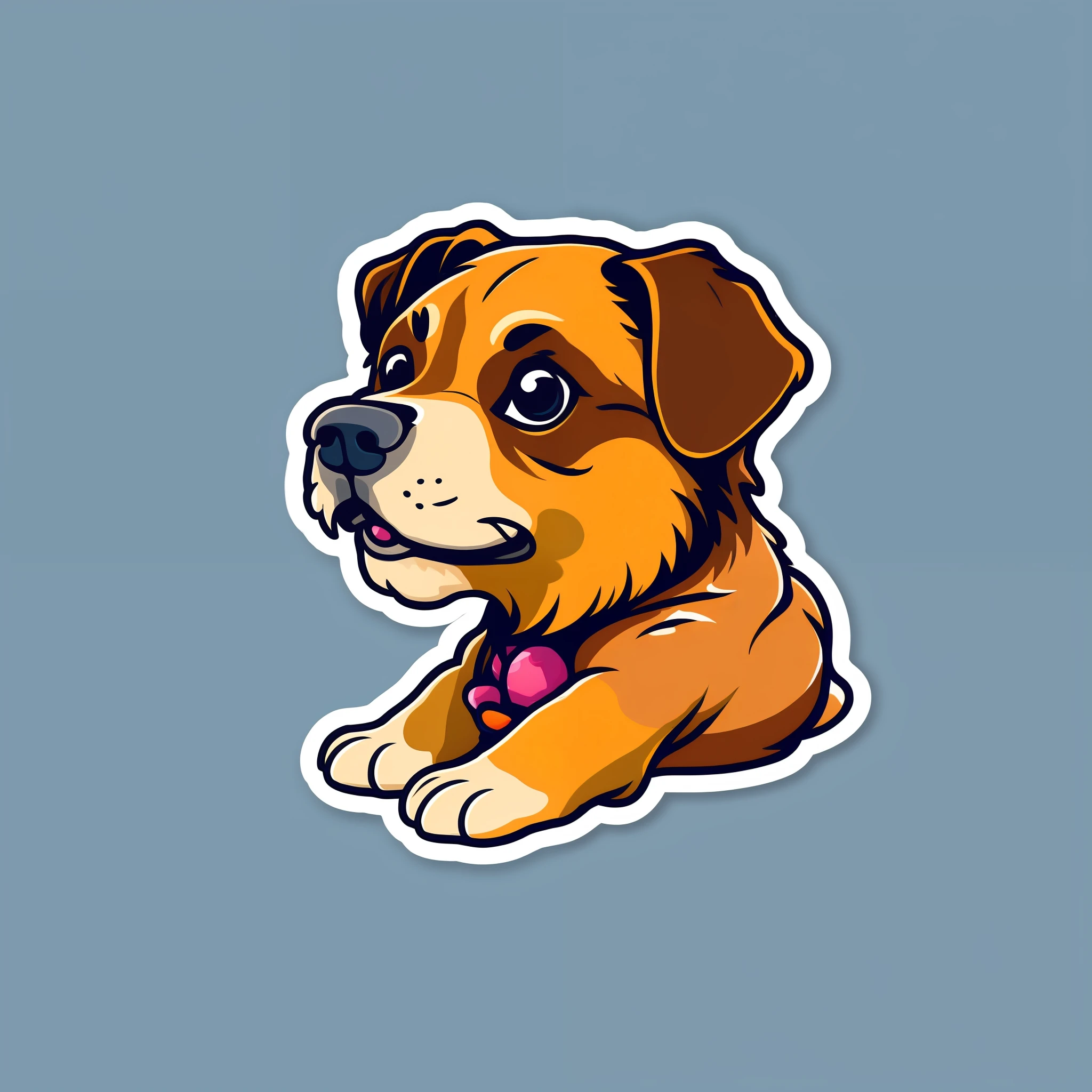 STICKER, A detailed illustration a print of vivid (((cute))) rottweiler puppy head, fantasy flowers splash, vintage t-shirt design, in the style of Studio Ghibli, dynamic flora pastel tetradic colors, 3D vector art, cute and quirky, fantasy art, watercolor effect, bokeh, Adobe Illustrator, hand-drawn, digital painting, low-poly, soft lighting, bird's-eye view, isometric style, retro aesthetic, focused on the character, 4K resolution, photorealistic rendering, using Cinema 4D,