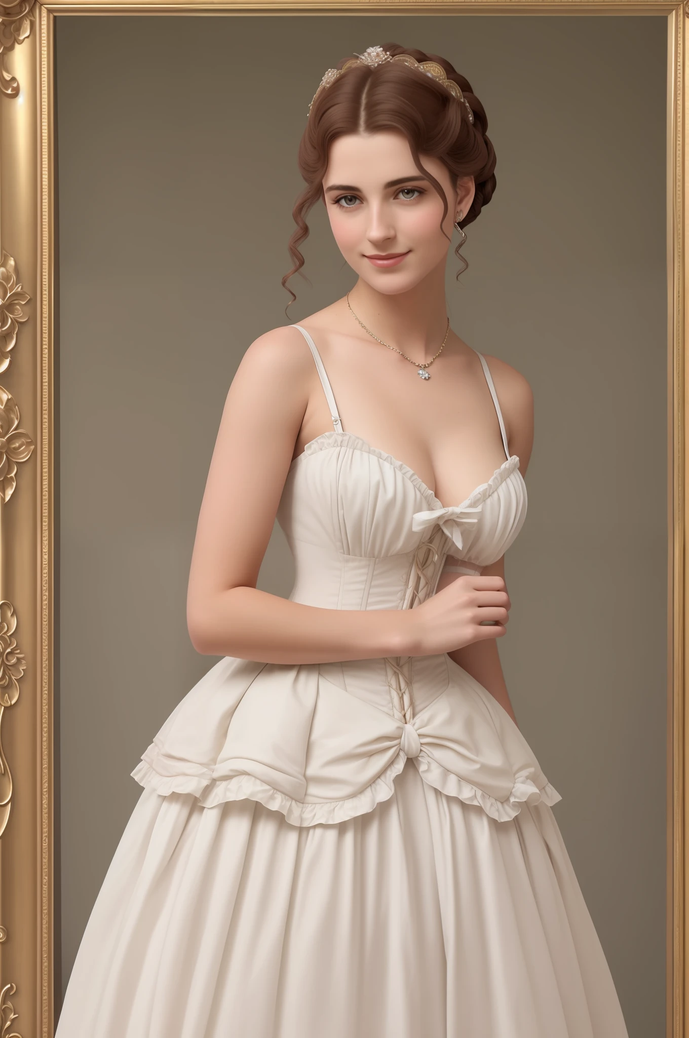 Amazingly beautiful British girls, 19 years old, at her best age, standing up and posing in front of the camera, 19th century portrait photo, smiling at the camera, blush
19th century, Belle Époque, Victorian
[Goddess Britannia], colony, British Empire
Les Misérables, Cosette, Small , Realistic Proportions, Legs Spread,
Victorian hairstyle, loop hair, 
Realistic face, visible veins, mole, reflection in sweat, sweating, disheveled hair
(Glad to meet you), (Vivid), (Digital Color), (Nikon), (α7), (Color photo), (Color photo), (Portrait photo), (Ultra High Resolution: 1.2), (Photorealism: 1.4), (8K, RAW photo: 1.2), (Soft Focus: 1.4), (Sharp Focus: 1.4), Beautiful face with attention to detail, Pure Rose face_V1, award-winning photo of lonely autiful young full-breasted Cauc(Victorian woman: 1.6) (Gorgeous Victorian living room: 1.2) (Victorian wallpaper) (Victorian wallpaper: 1.2) (Victorian wallpaper: 1.5) (Victorian furniture: 1.2) (Victorian carpet: 1.2) (Rich: 1.4), erotic, sensual, puir, candle lighting
