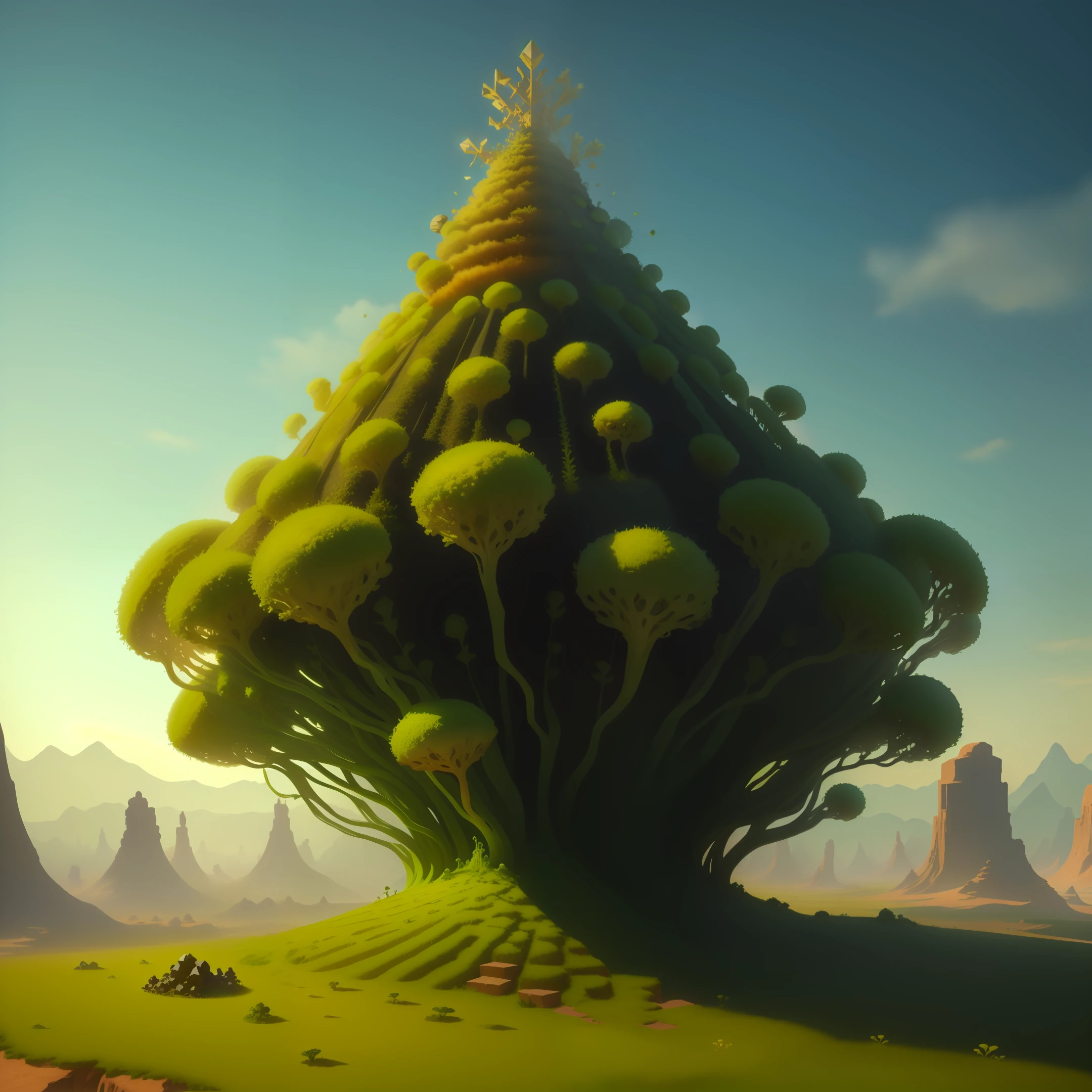 anthill made from Malachite, gamedesign, dimetric view, high quality, transparent background
