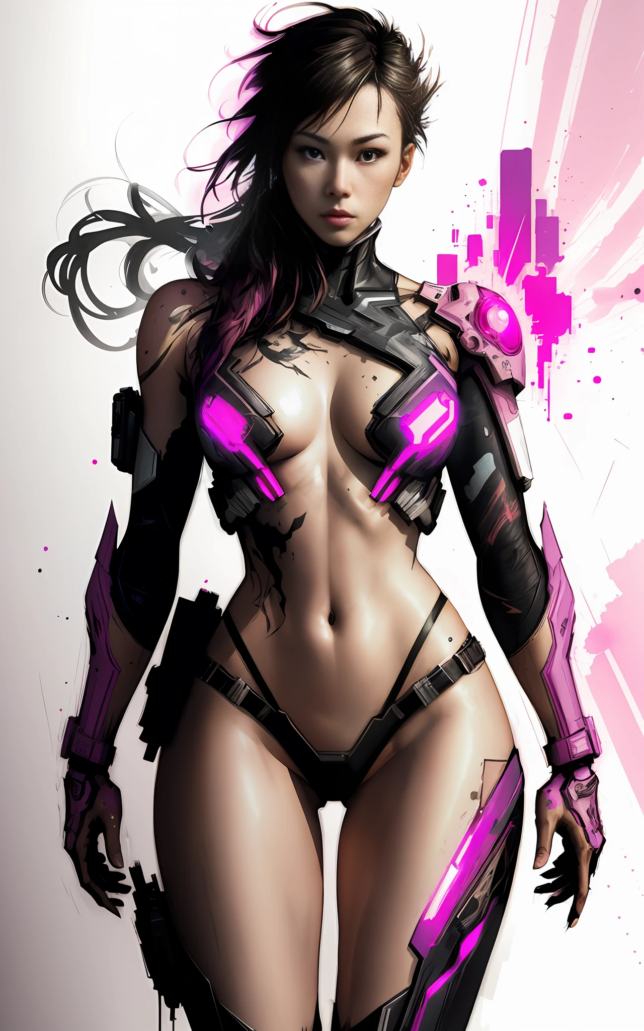 a masterpiece, drawing (((pink ranger:0.5)))), (((pink ranger:0.5)))), dc comic style wearing alternative top, shy and seductive, full body, Kim Jung gi, freedom, soul, digital illustration, comic style, cyberpunk, perfect anatomy, centered, almost perfection, dynamic, highly detailed, watercolor painting, art station, conceptual art, smooth, sharp focus, illustration, art by Carne Griffiths and Wadim Kashin, Unique, award-winning masterpiece