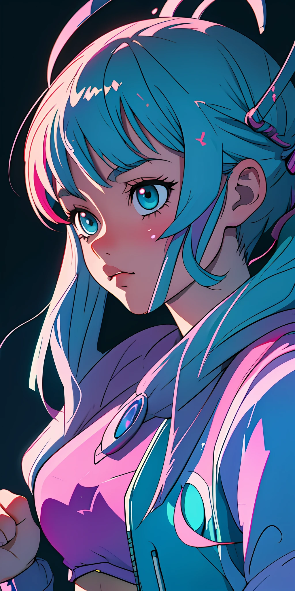 cozy background image hero image for adorable platform modern minimalist illustration, inspired by 90's anime, holographic stars, lofi, cyberpunk