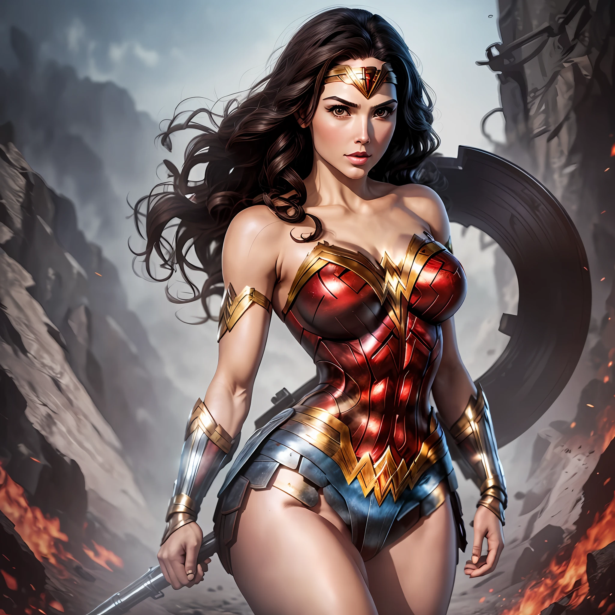 1woman (solo) (((full body))) wonder woman with perfect face