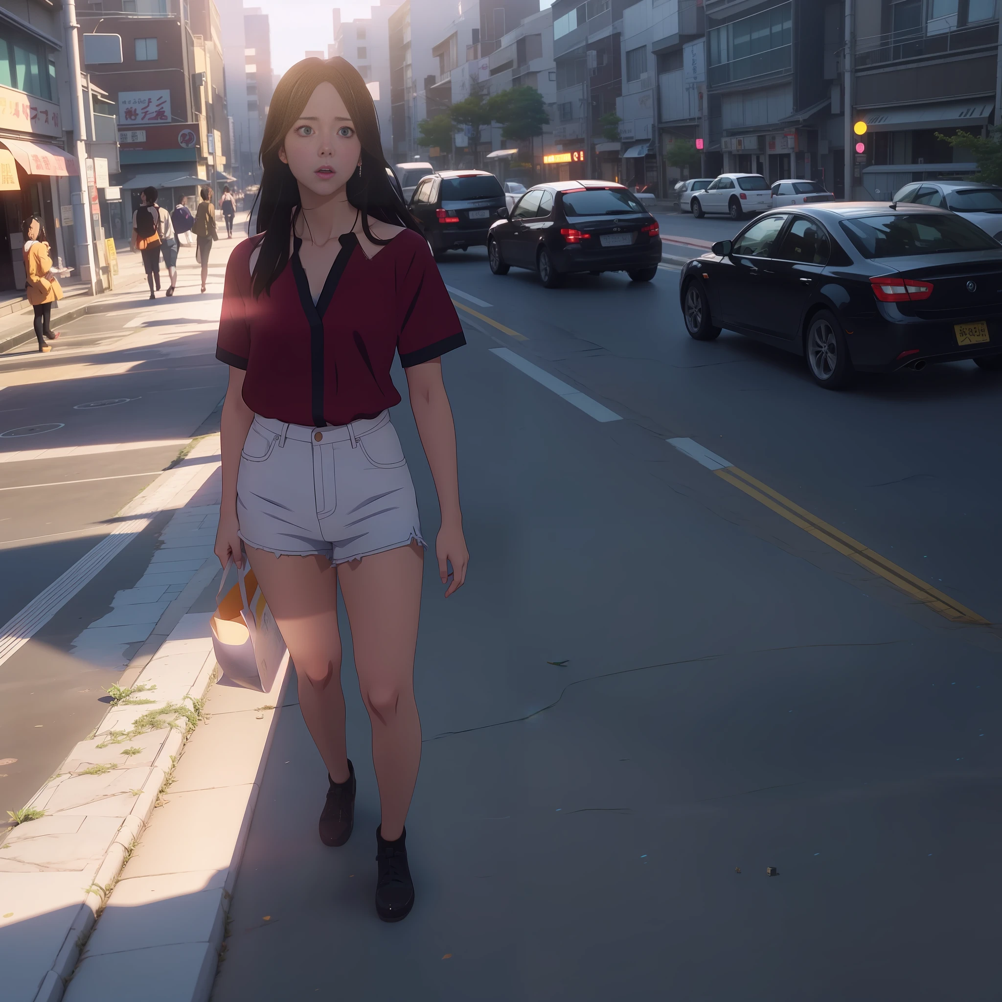 (8k, RAW photo, best quality, masterpiece: 1.2), (realistic, photorealistic: 1.37), Mitsuha Miyamizu, with black hair and bow tie in a room, his name movie style, big eyes of anime, Anime Your Name, in anime movie, kimi no na wa, high quality anime movie still, Makoto Shinkai style, anime movie screenshot,  With index finger, anime movie still, anime still, RIN, anime still anime movie Your Name, screenshot of anime movie.