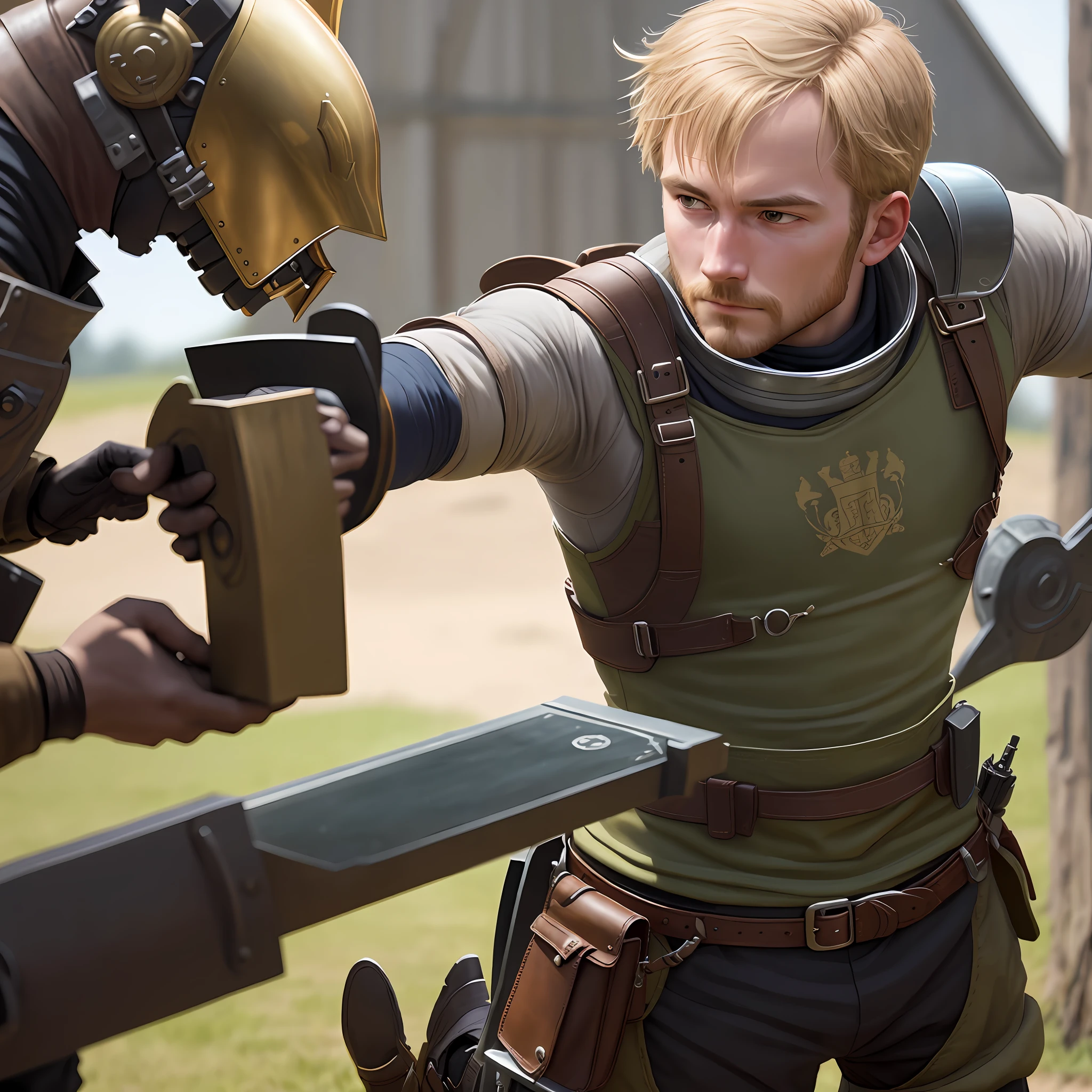 training Sir Arthur, honing his skills and preparing for his final mission.]