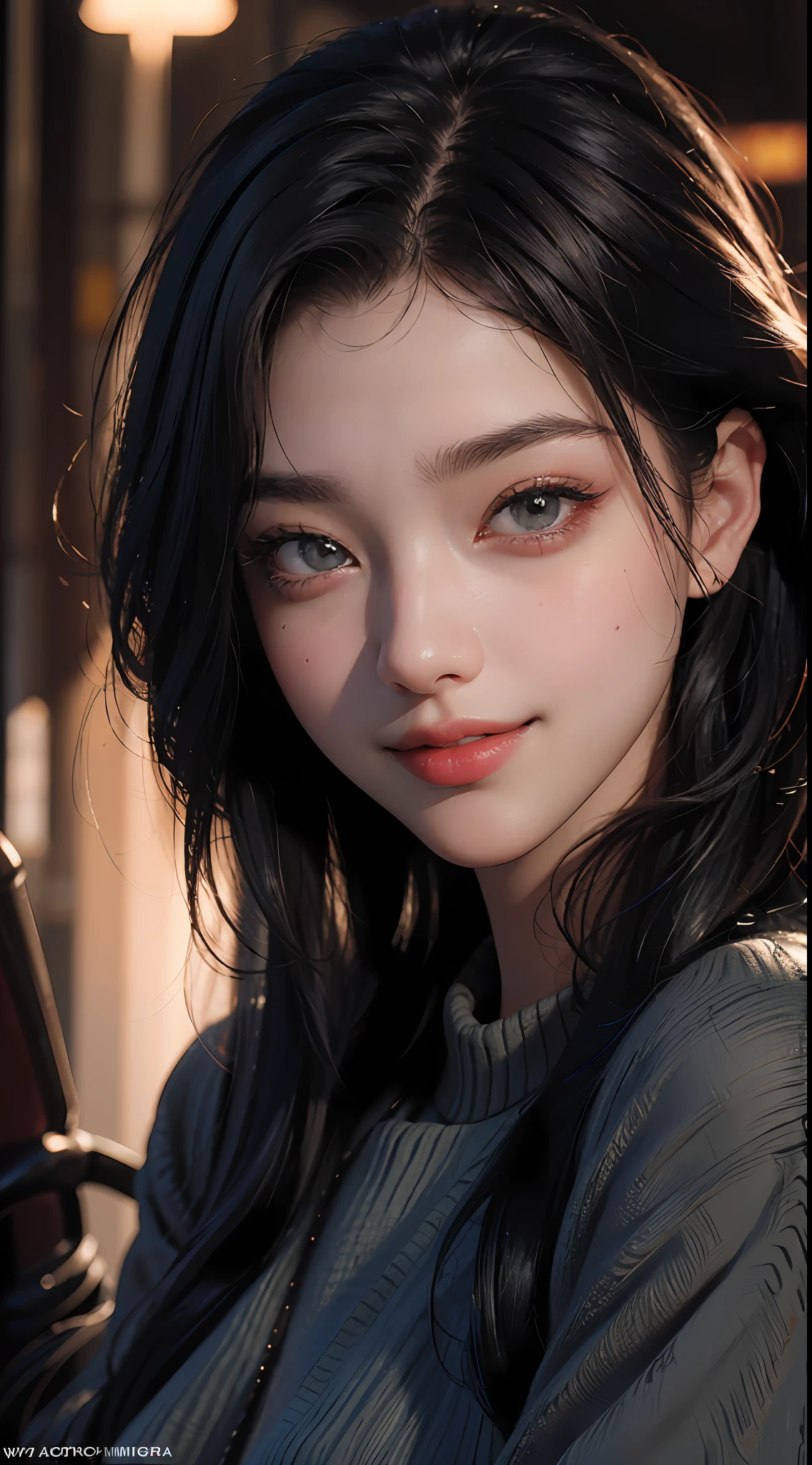 Best Quality, Masterpiece, Ultra High Resolution, (Photo, 1.4), Original Photo, 1Girl, Cinematic Lighting, Ultra-detailed Face, Detailed Lips, Big Eyes, Double Eyelids, Smile, Full Body Shot, (Oversized: 1.8)