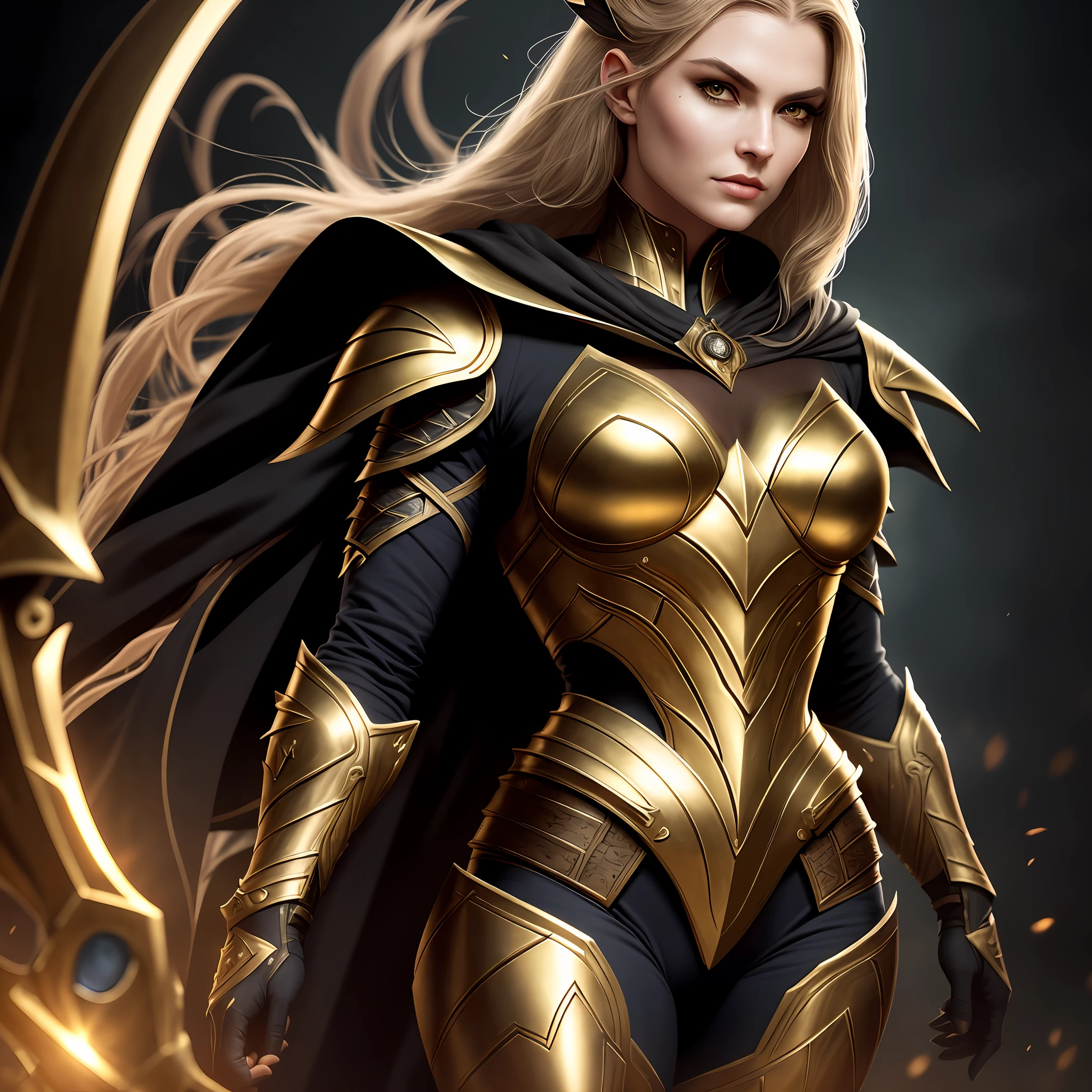 A MEDIEVAL WARRIOR IN THE STYLE cat woman,FULL BODY. Golden ratio, dark background lighting, close-up, detailed facial details, perfect face, sharpness, trend art, sharp facial details, ultra high quality, line art, high fantasy, exquisite, 4k, soft lighting 8k, dreamer --iso 100