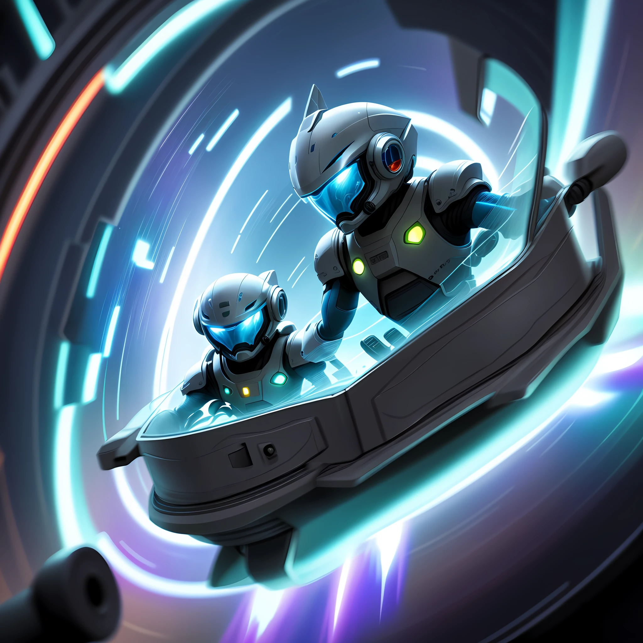 Rick and Mory, traveling in spaceship, spaceship,speed effect, 8k quality, cinematic focus, vivid colors