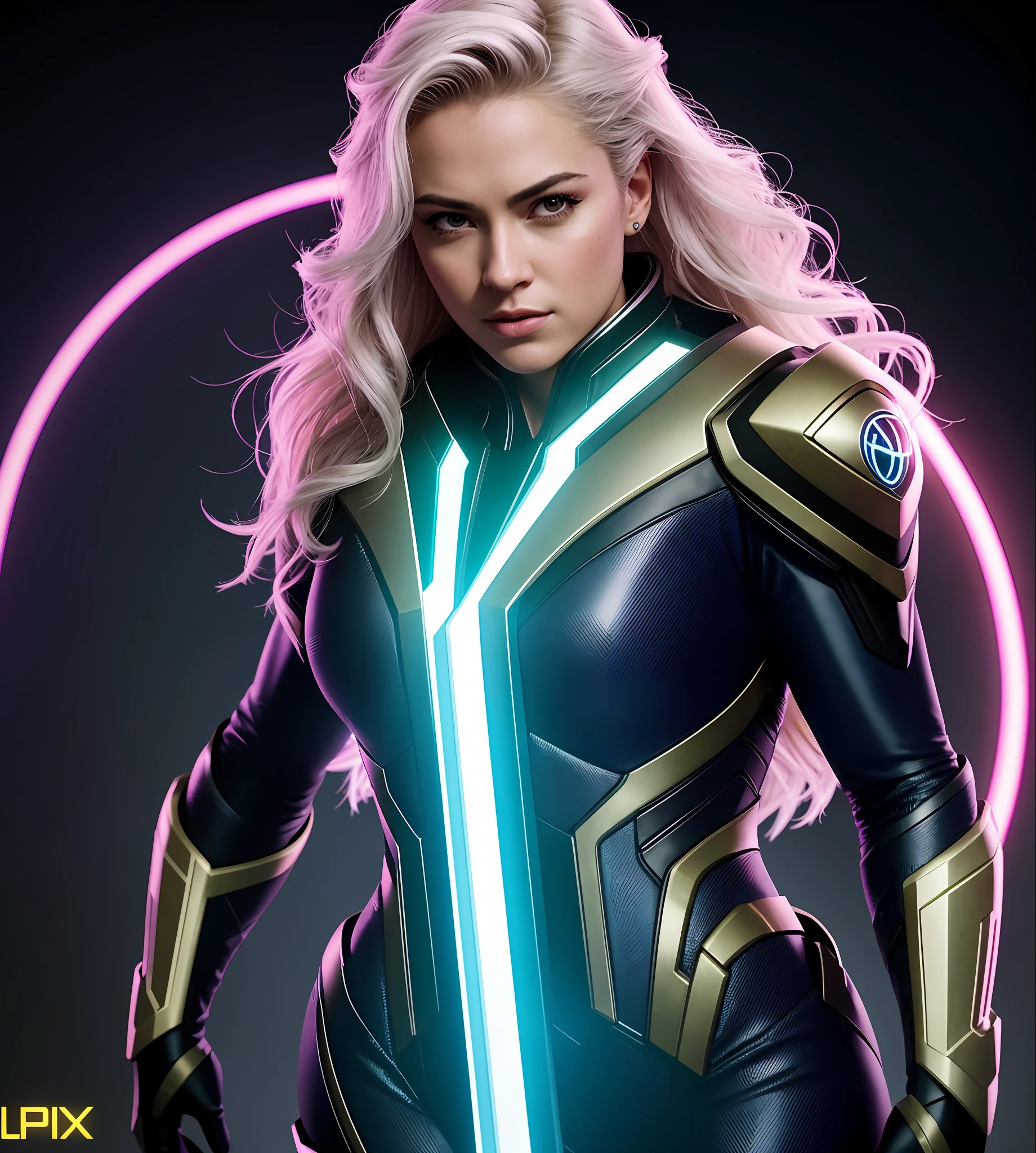 Storm X-MEN, perfect proportions face, portrait, pink neon tones on black background, iridescent colors, UHD, details, insane details, hyper detailed, micro details, photorealistic, realistic, hyper realistic, golden proportion, ornate, textured, light, natural light, natural lighting, volumetric lighting, hard detail, reflections traced by rays, ultra realistic, maximalism, octane rendering, 3d, volumetric lighting, cinematic lighting, photorealism, high contrast, lighting, extremely detailed, epic scene, cinematography, hyperdetailed, elegant, mythical, ethereal, intricate, elaborate, hyperrealism, 200mm, UHD, 32k, 16k, 8k, 3d shading, tone mapping, global ray tracing lighting, diffraction grid, crystalline, lumen reflections, super resolution, gigapixel, color grading, retouching, enhanced, art station, weta digital, digital art PBR, blender, V-ray, Procreate, z Brush, Unreal Engine 5, Cinema 4D, ROMM RGB, Adobe After Effects, 3DCG, VFX, SFX, FXAA, SSAO, 8k