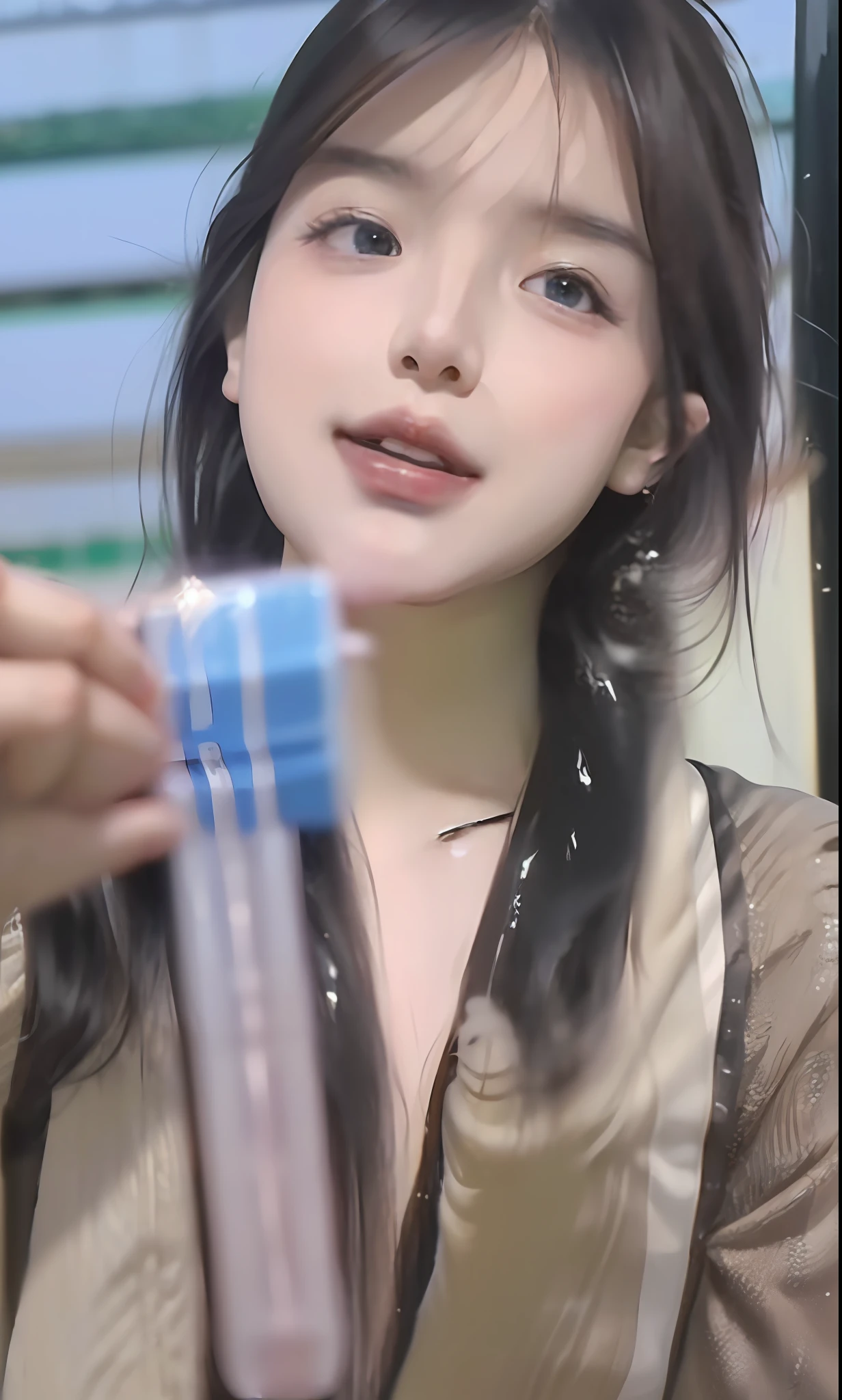 (8k, RAW photo, photorealistic:1.25) ,( lip gloss, eyelashes, glossy finish, glossy skin, best quality, super high resolution, depth of field, chromatic aberration, caustics, wide light, natural shadow, Kpop idol) look with serenity and goddess-like bliss to the spectators,