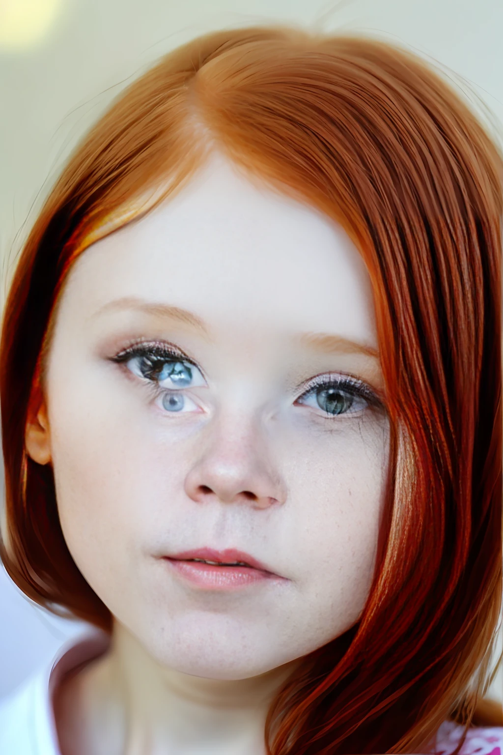 (((young redhead girl beautiful soft face closeup face)))