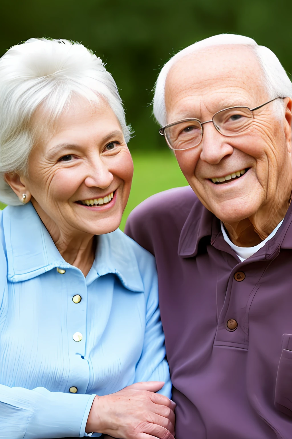 Cute elderly couple