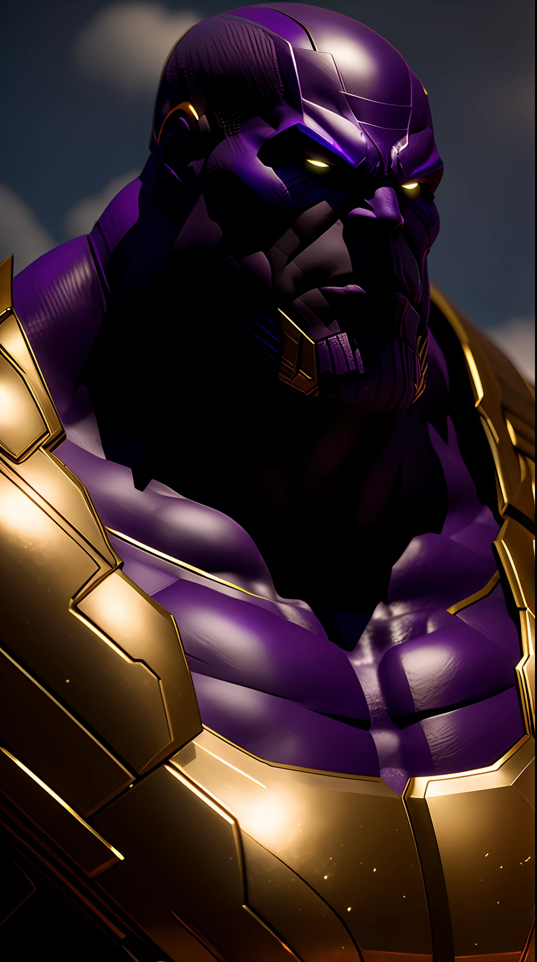 thanos super strong, muscular, octane render, 16k
