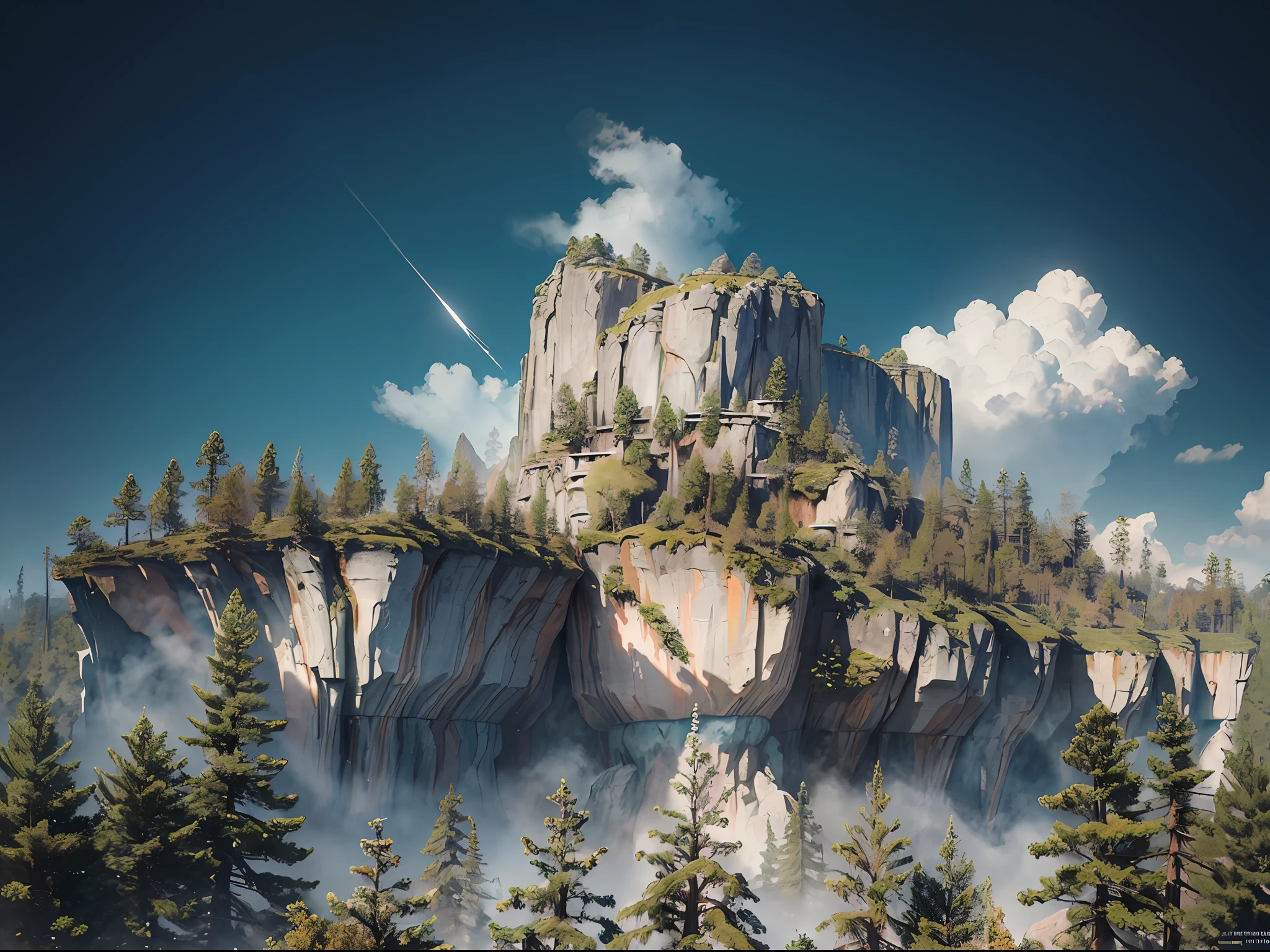 Masterpiece, best quality, (very detailed CG unity 8k wallpaper) (best quality), (best illustration), (best shadows) Nature's massive rock, super detailed --v6