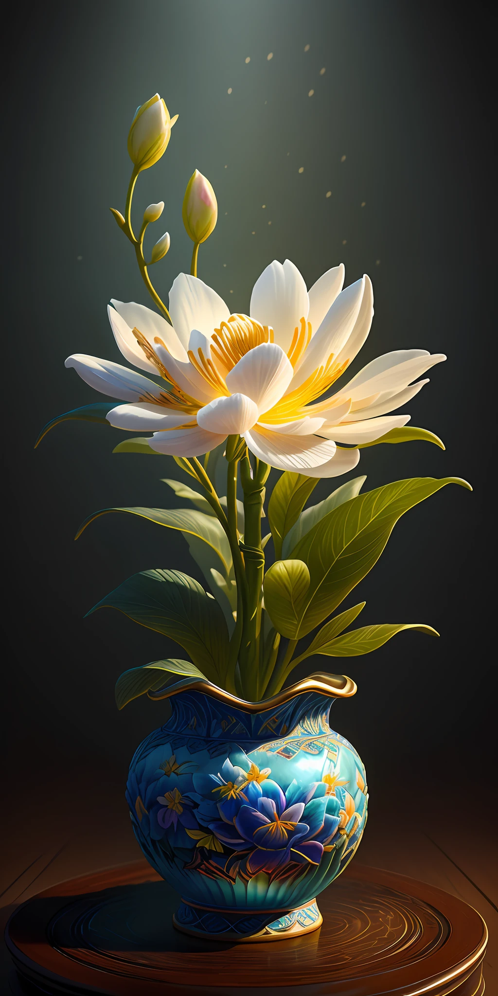 best quality, realistic, photorealistic, ultra detailed, "Mountain of Flower and Fruit+Fairy+Chinese Architecture" highly detailed carving on "southern ice" porcelain,Ultra wide angle,Accent Lighting,Volumetric Lighting,backlighting, (detailed light),((an extremely delicate and beautiful)),dramatic_shadow,ray_tracing,hdr